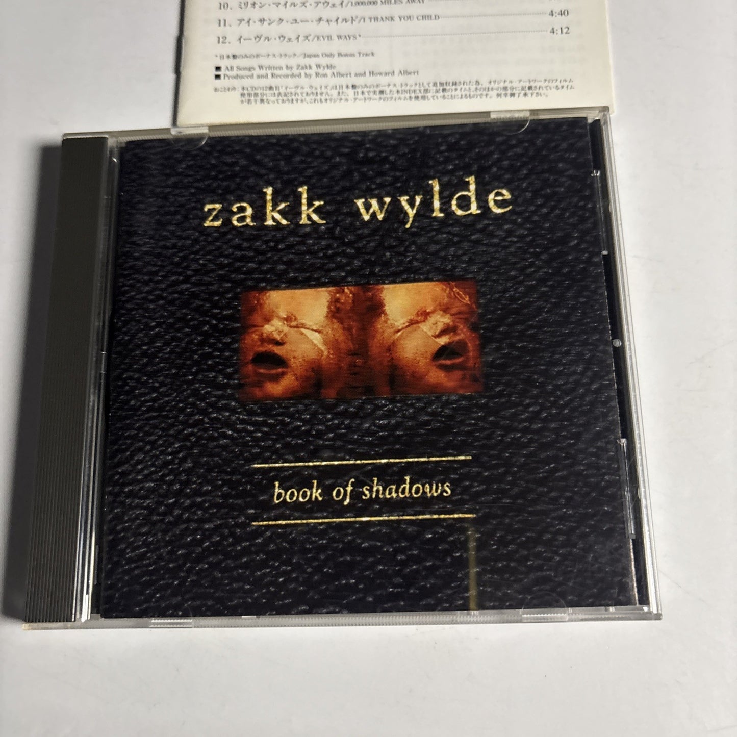 Zakk Wylde – Book Of Shadows (CD, 1996) Japan Bonus Track MVCG-203