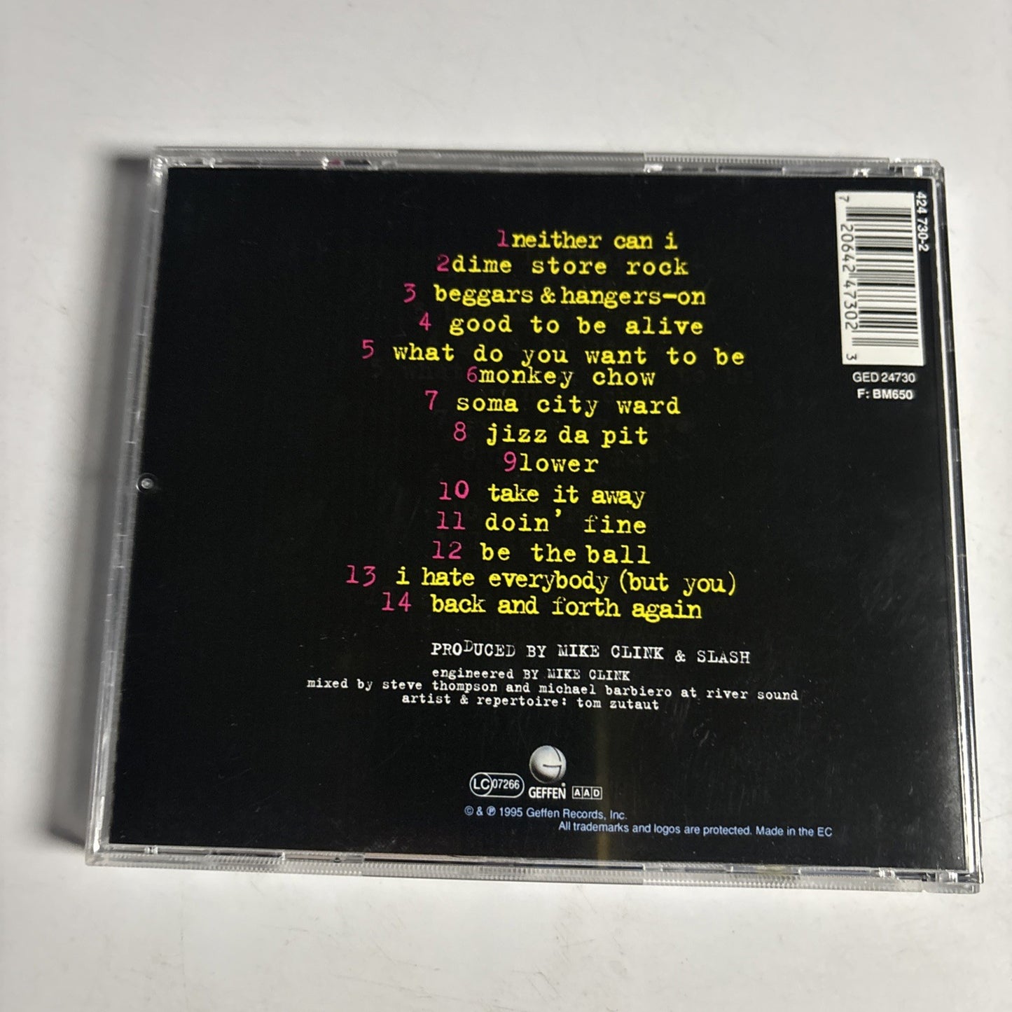 Slash's Snakepit – It's Five O'Clock Somewhere (CD, 1995) Europe GED 24730