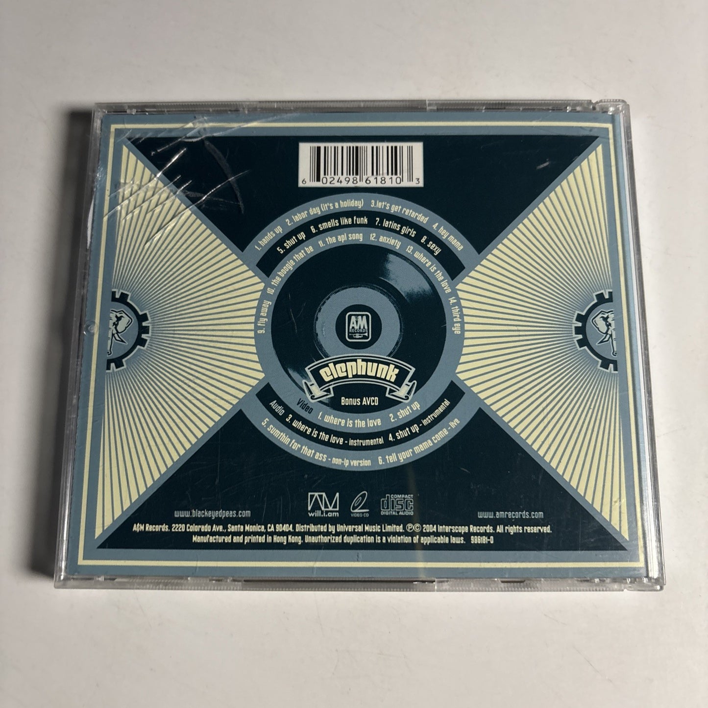 Black Eyed Peas – Elephunk (CD, 2004) Hong Kong Asian Edition 2-Disc 986181-0