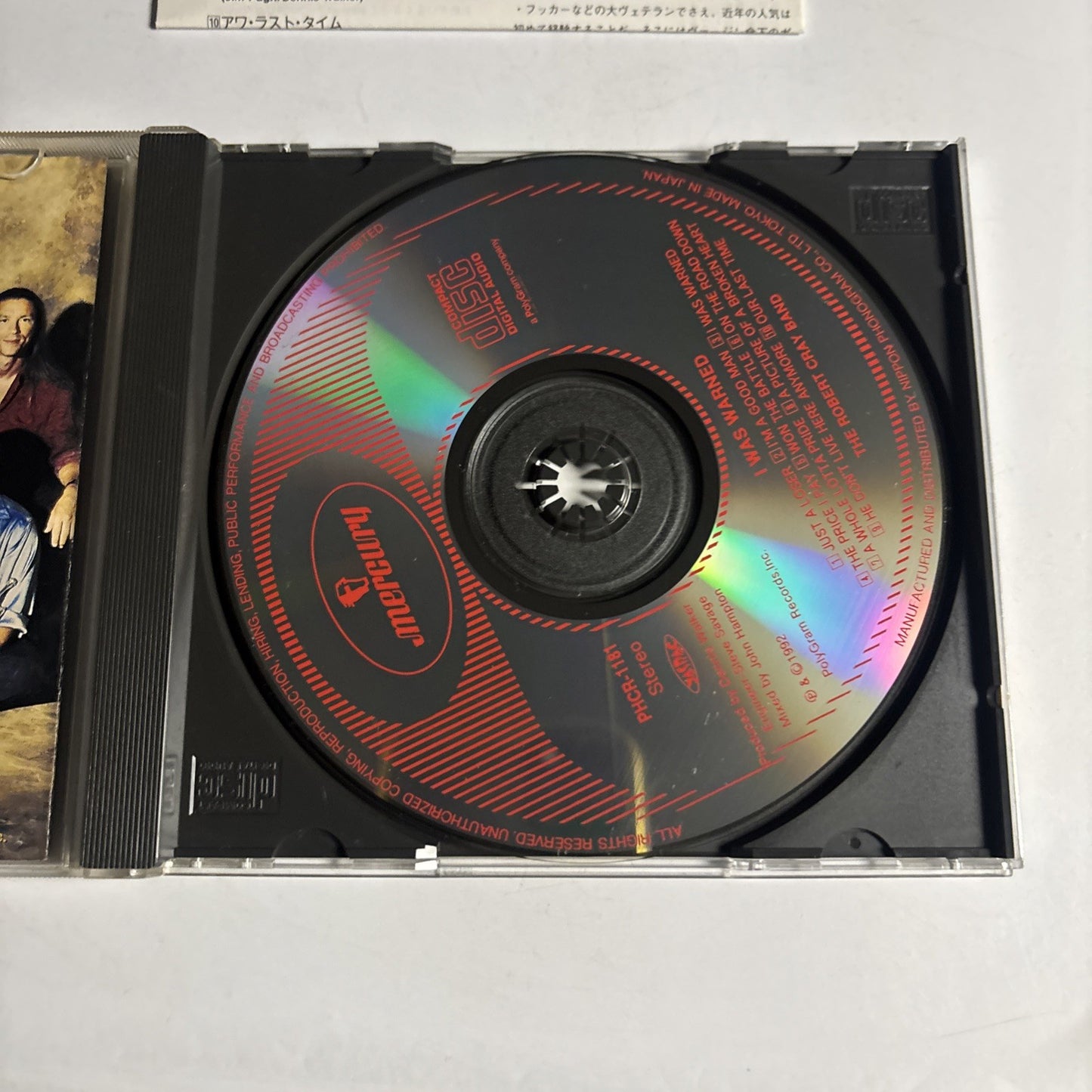 Robert Cray – I Was Warned (CD, 1992) Japan PHCR-1181