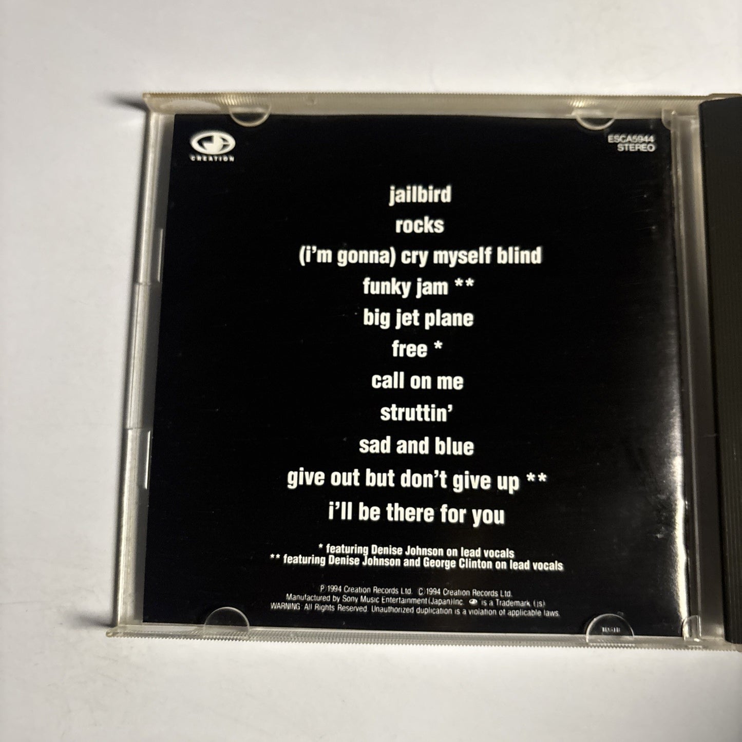 Primal Scream – Give Out But Don't Give Up (CD, 1994) Japan ESCA 5944