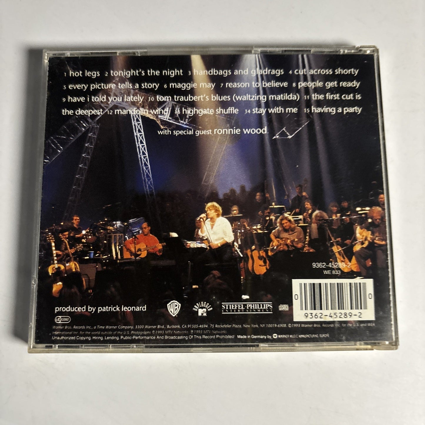 Rod Stewart, Ron Wood – Unplugged ...And Seated (CD, 1993) Europe 9362-45289-2