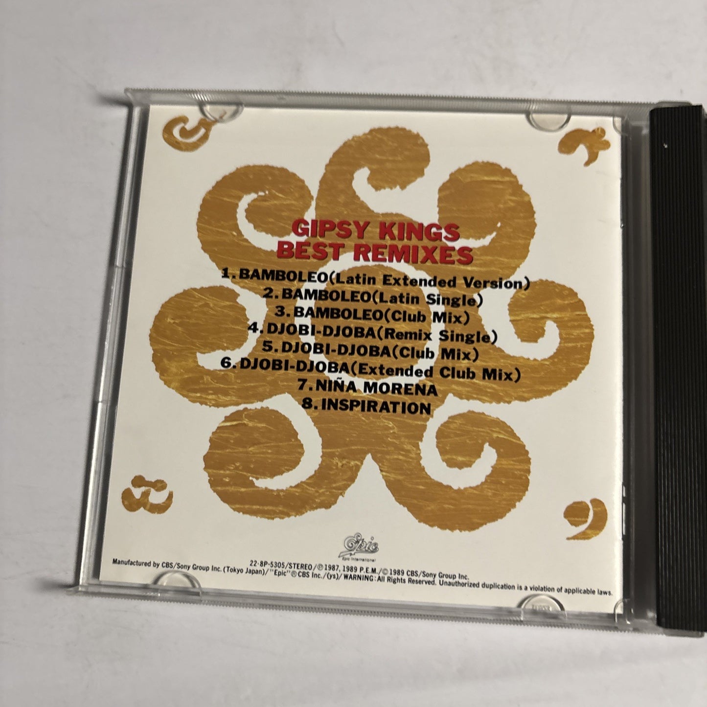 Gipsy Kings – Best Remixes (CD, 1989) Japan 22・8P-5305