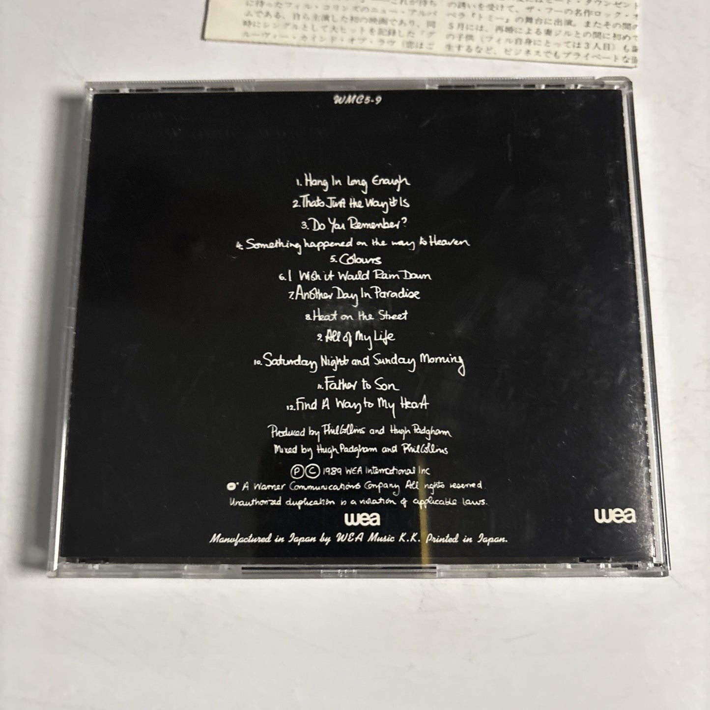 Phil Collins – ...But Seriously (CD, 1989)  Japan WMC5-9