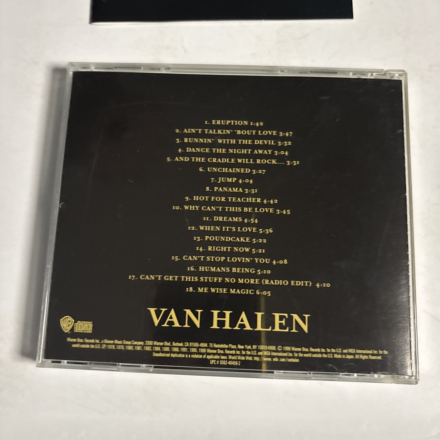 Van Halen – Best Of Volume 1 (CD, 1996) Japan WPCR-900