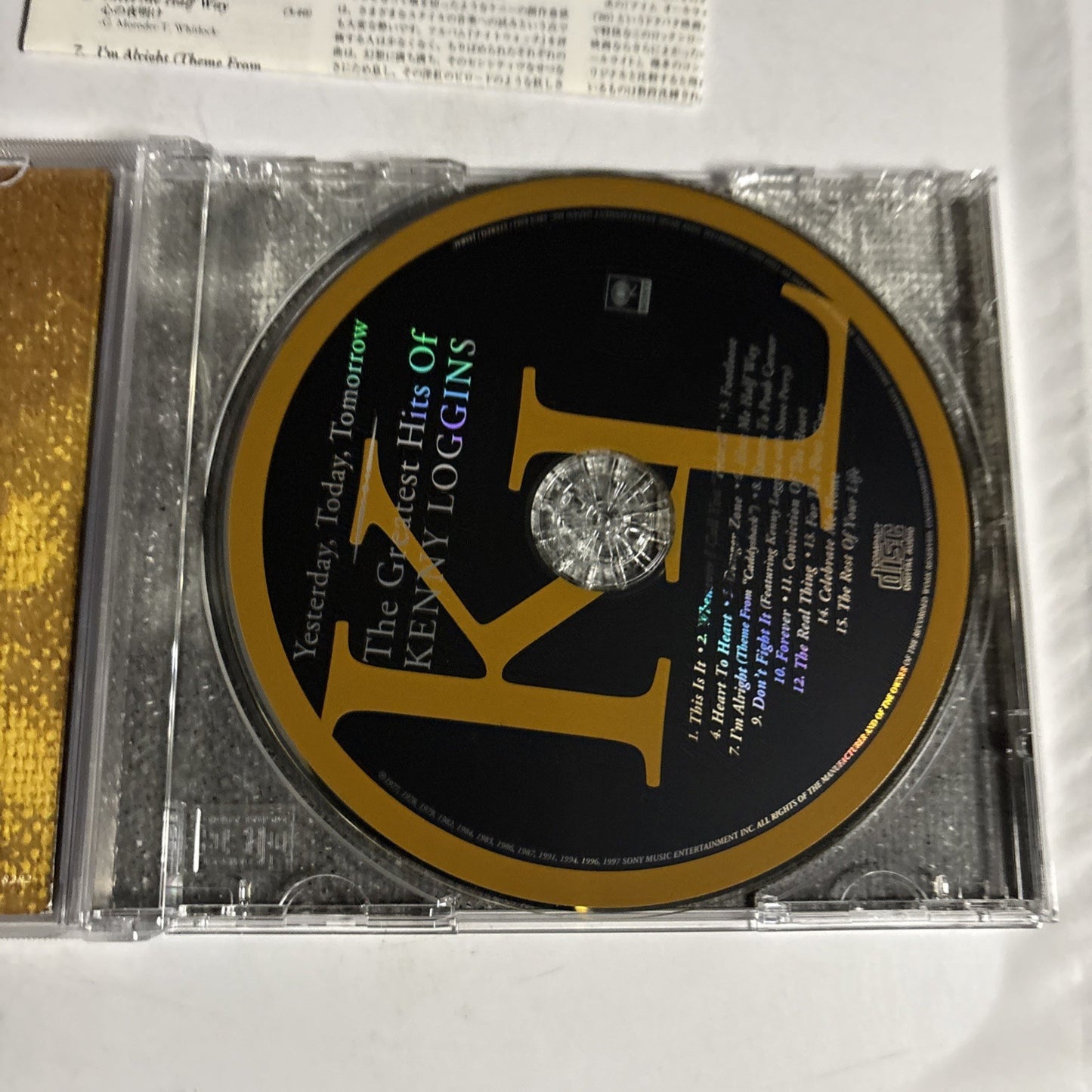 Yesterday, Today, Tomorrow: The Greatest Hits Of Kenny Loggins (CD, 1997)  Japan