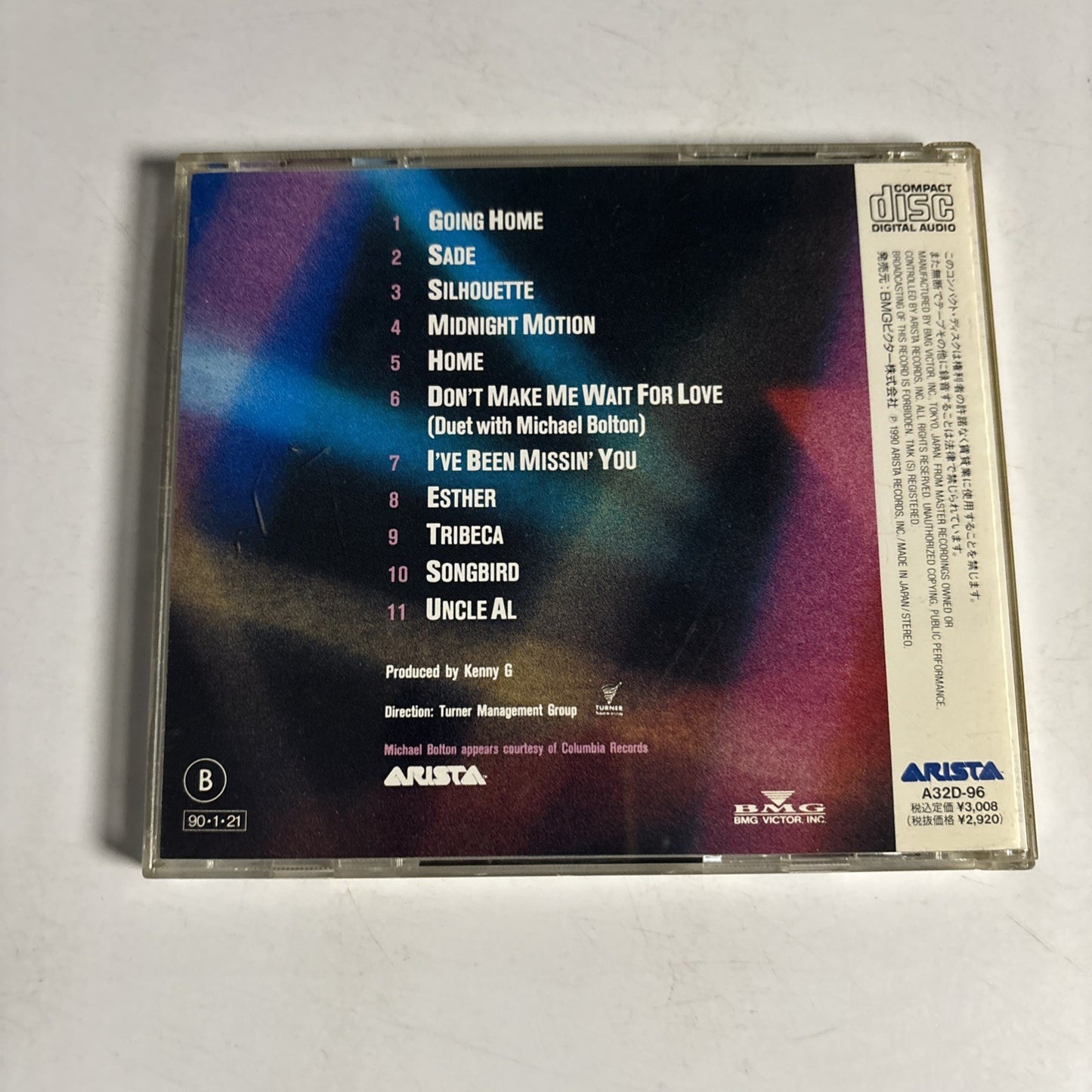 Kenny G – Live (CD, 1989) Japan A32D-96