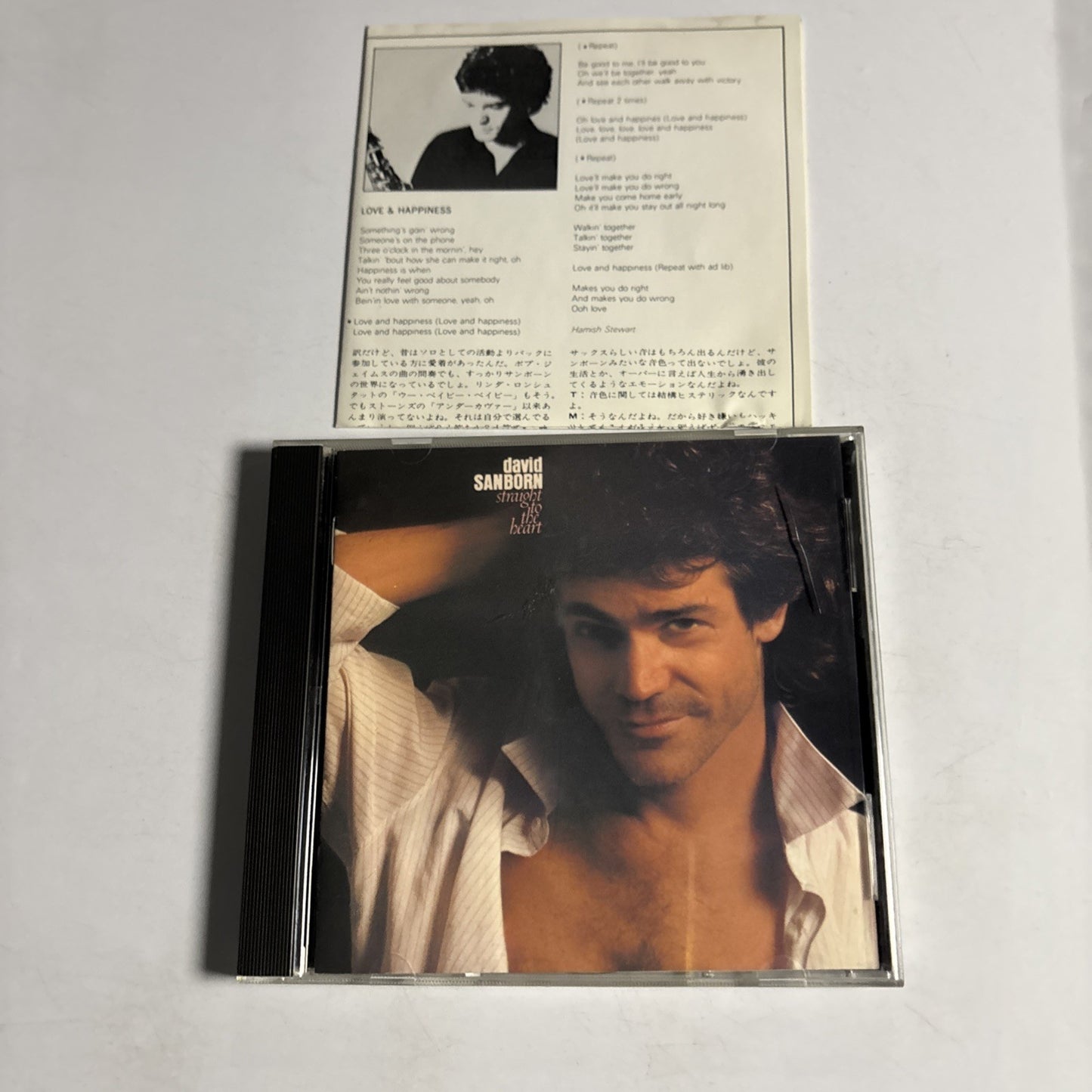 David Sanborn – Straight To The Heart (CD, 1990) Japan WPCP-3563