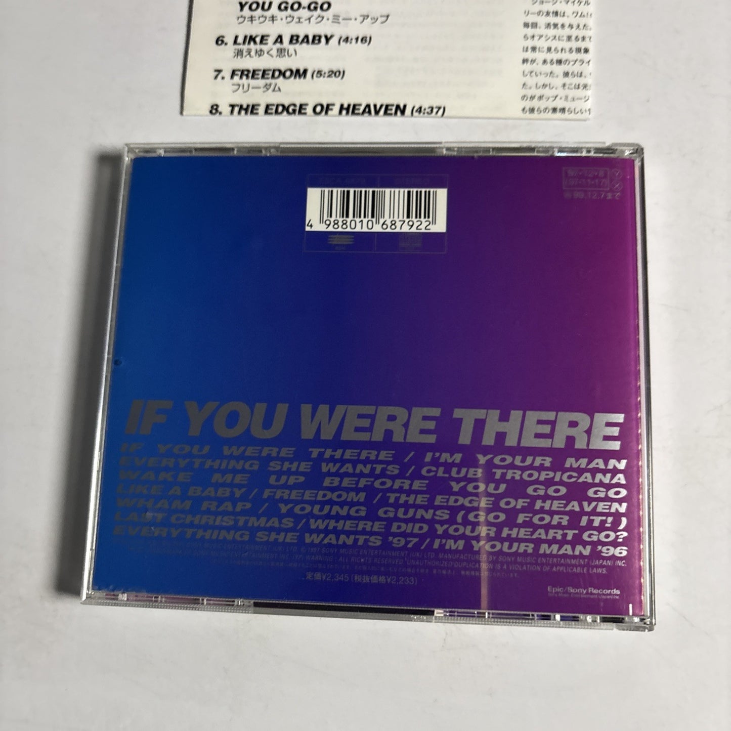 Wham! – The Best Of Wham! (If You Were There...) (CD, 1997) Japan ESCA 6879