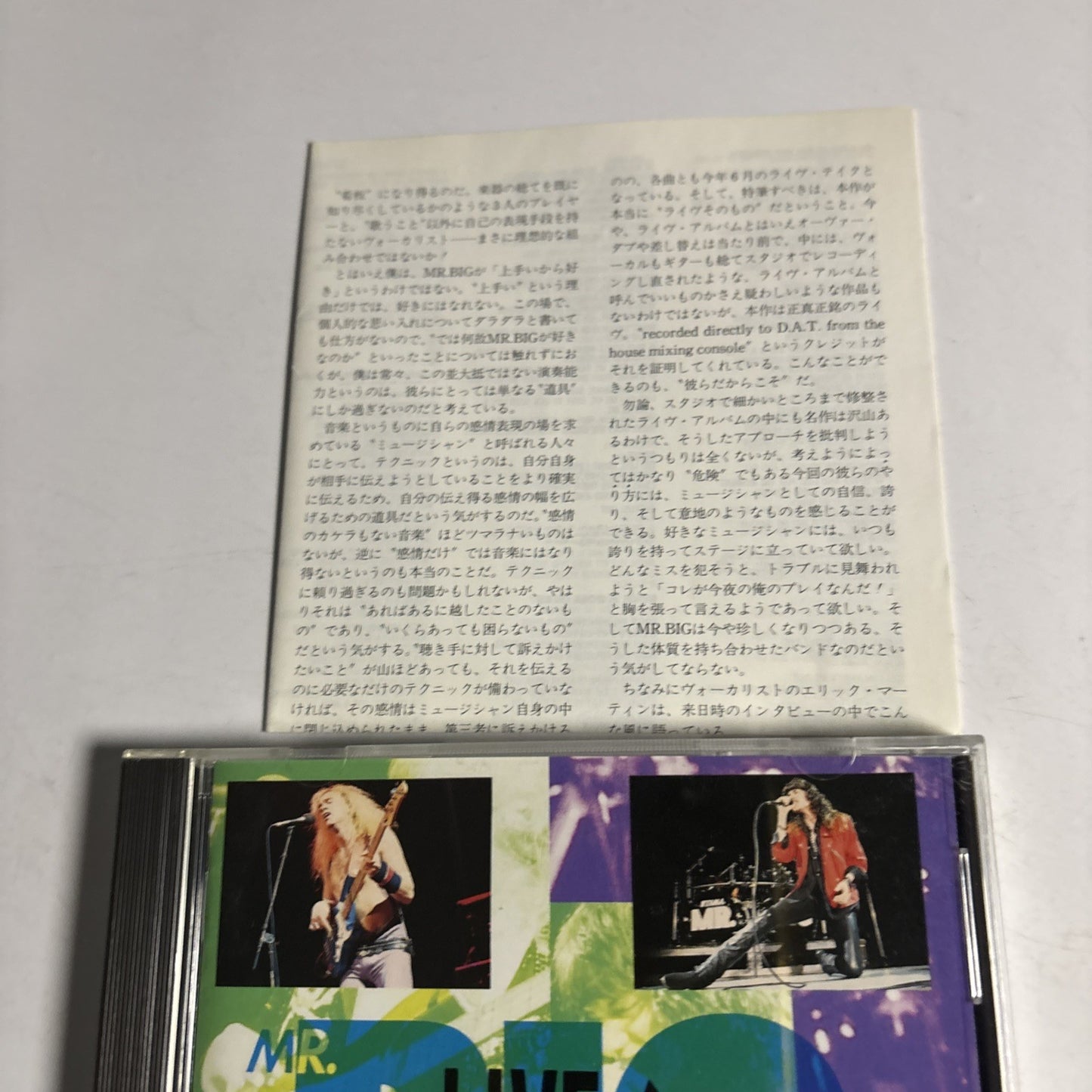 Mr. Big – Live! Raw Like Sushi (CD, 1990) Japan AMCY-159