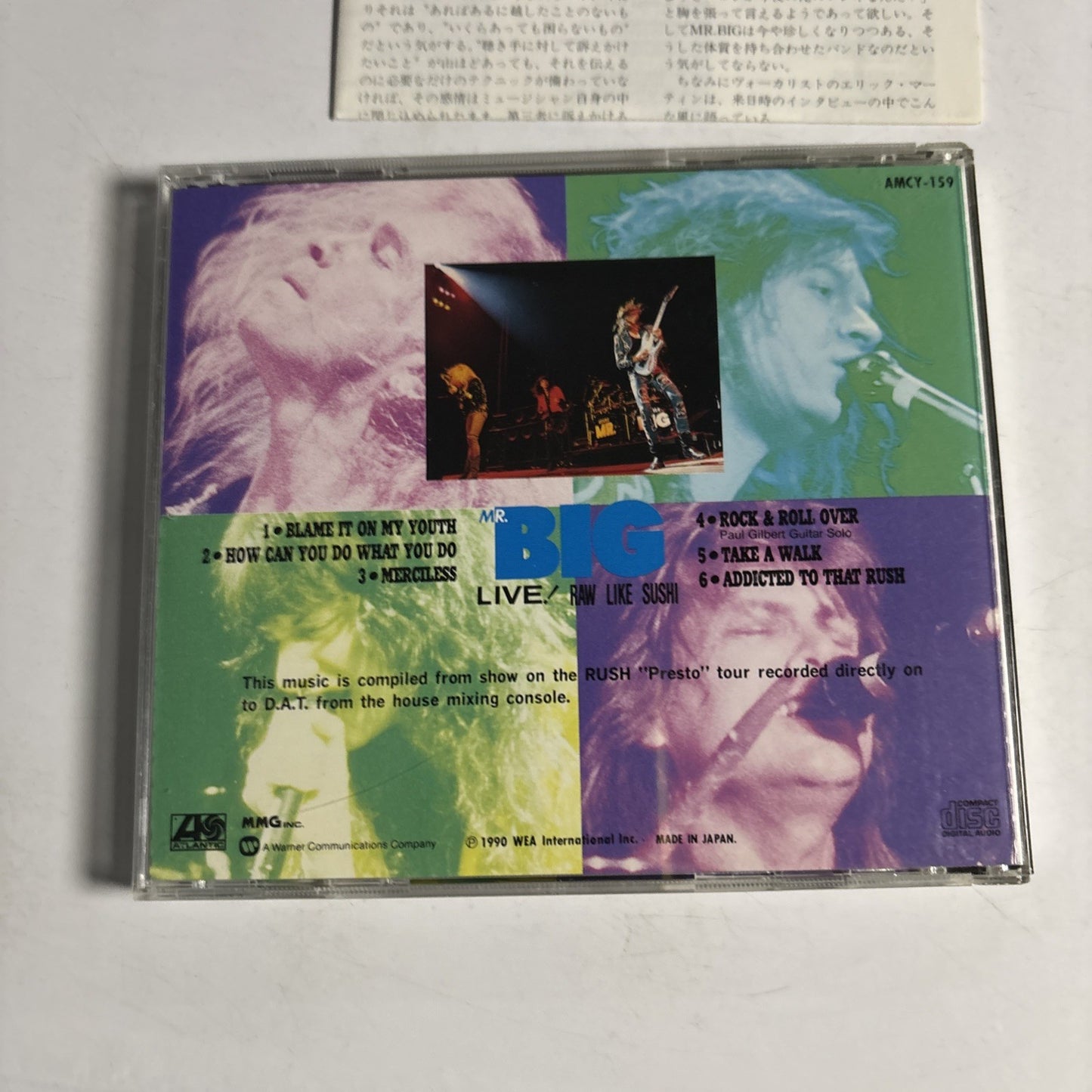 Mr. Big – Live! Raw Like Sushi (CD, 1990) Japan AMCY-159