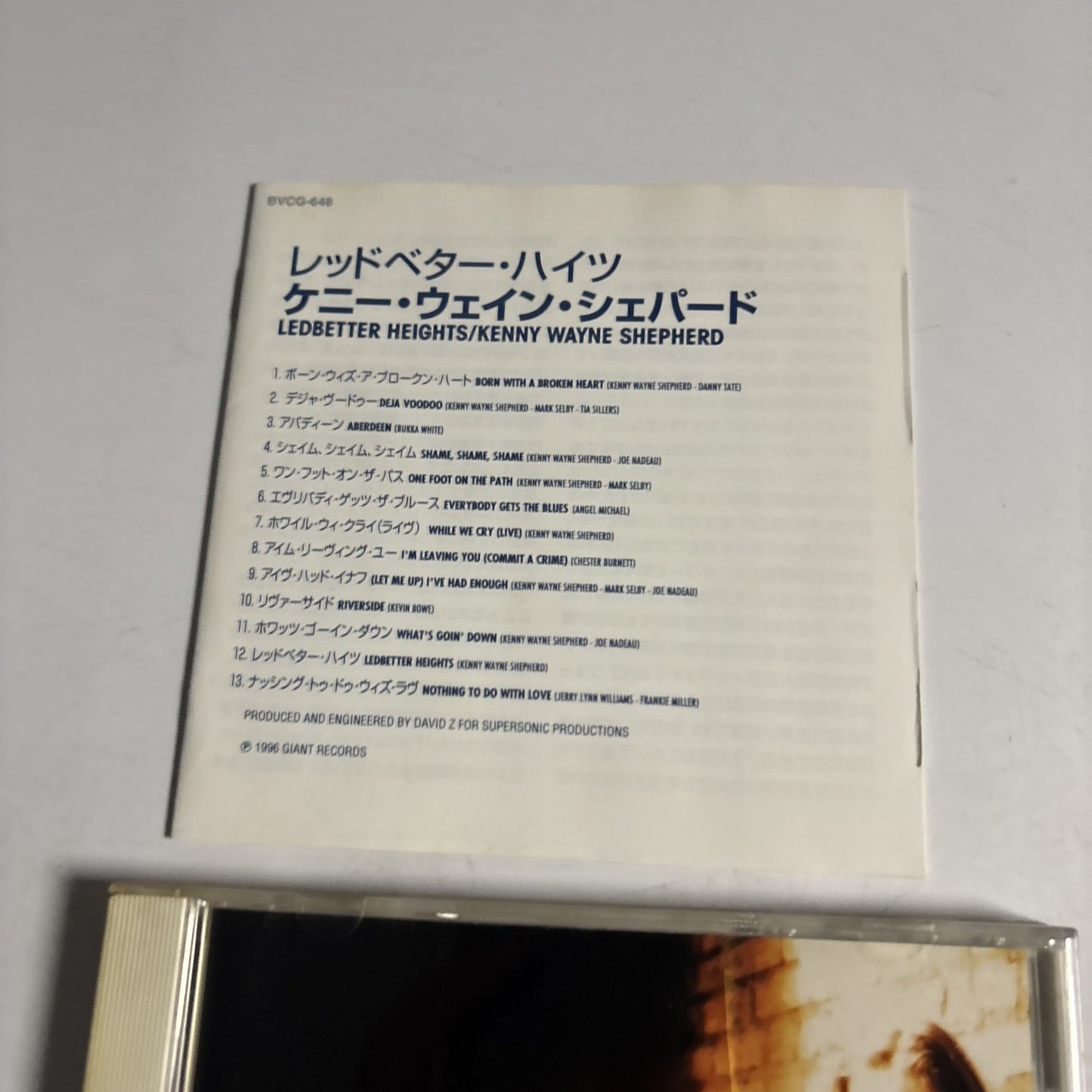 Kenny Wayne Shepherd – Ledbetter Heights (CD, 1996) Japan BVCG-648