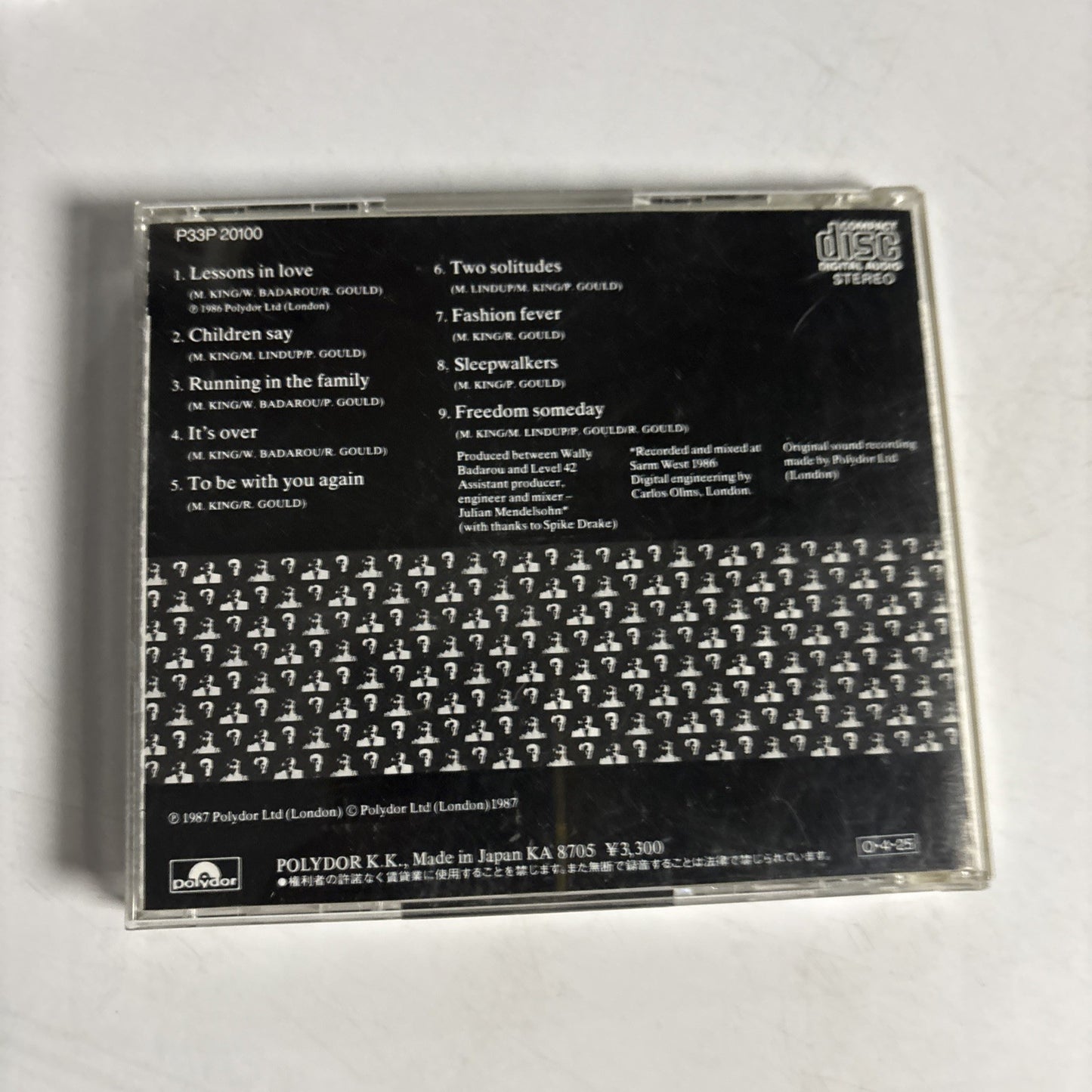 Level 42 – Running In The Family (CD, 1987) Japan P33P-20100