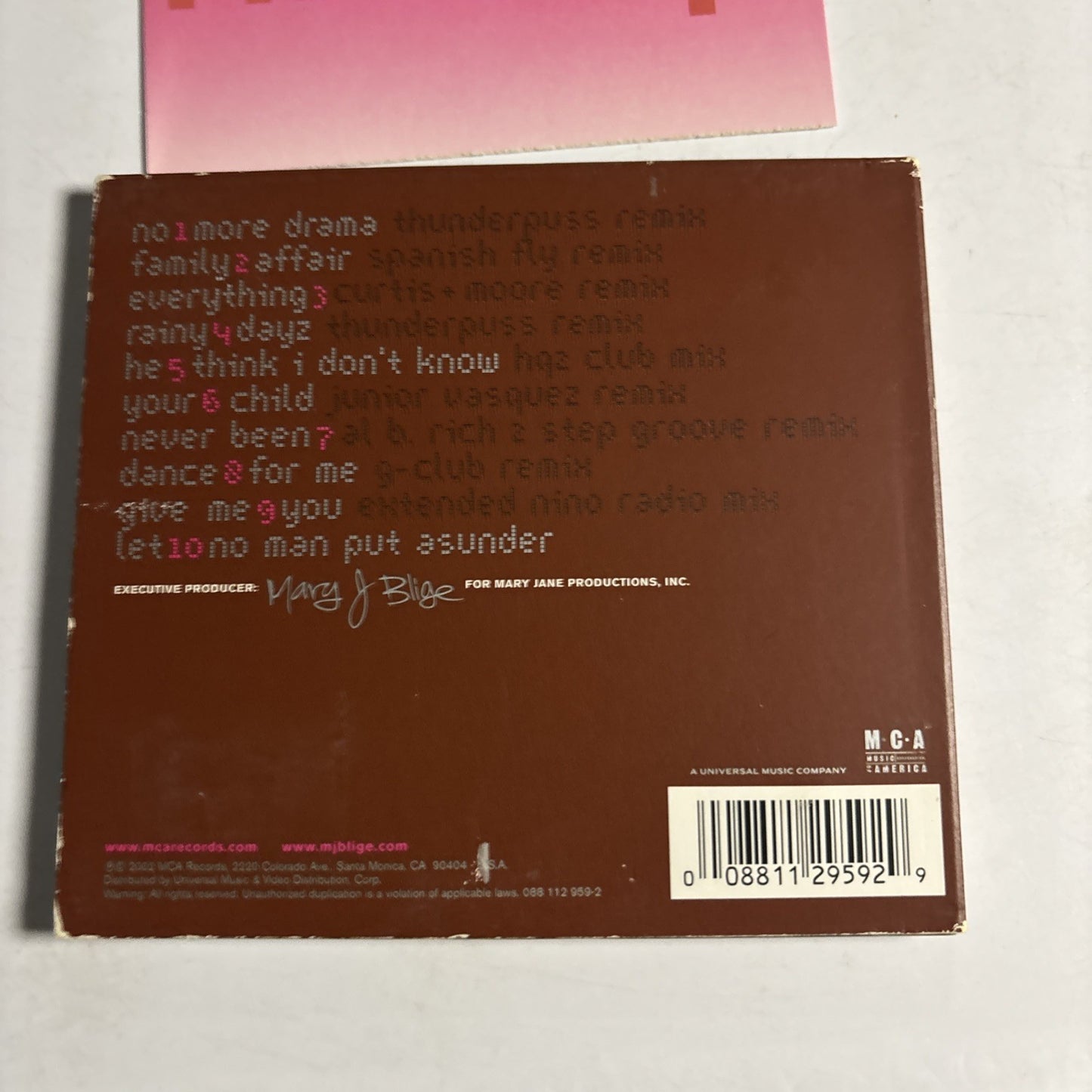 Mary J. Blige – Dance For Me (CD, 2002) US 088 112 959-2