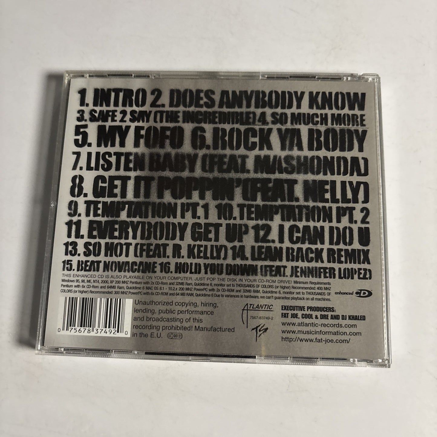 Fat Joe – All Or Nothing (CD, 2005) Europe 7567-83749-2