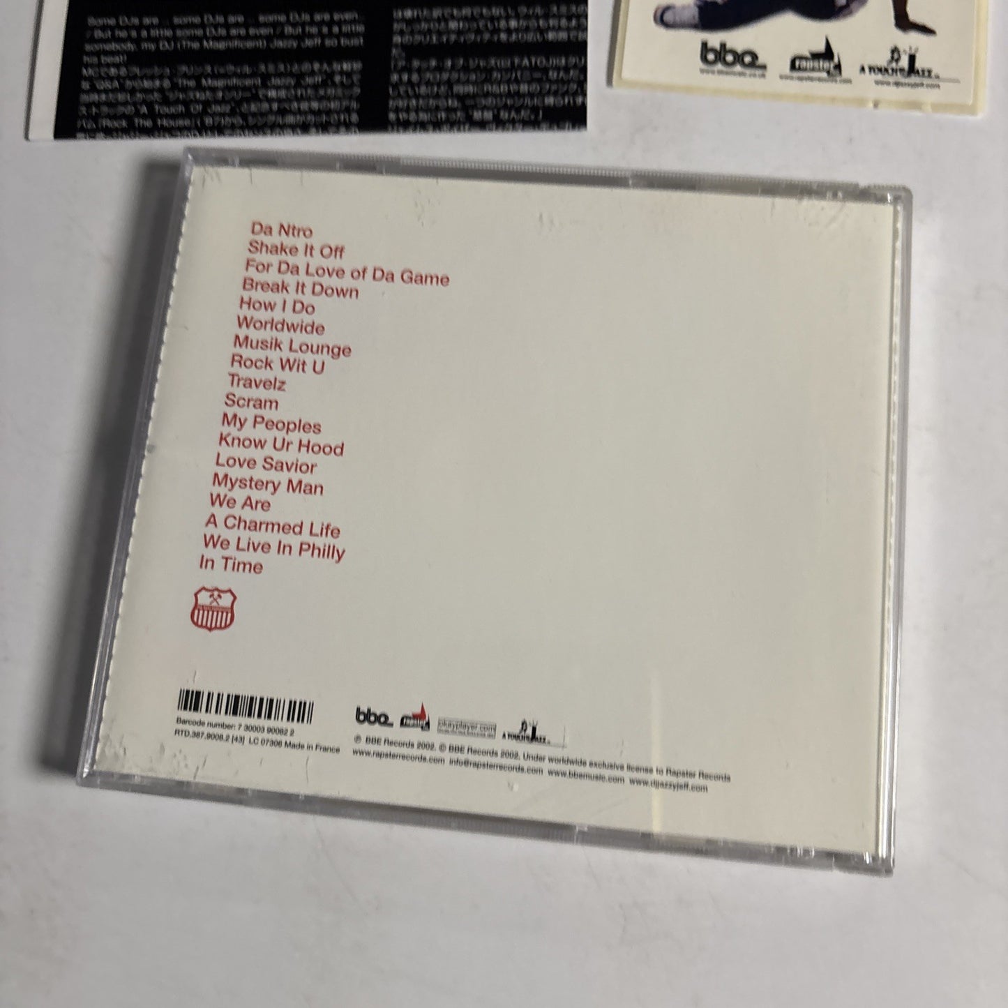 DJ Jazzy Jeff – The Magnificent (CD, 2002) France Sticker RR008CD