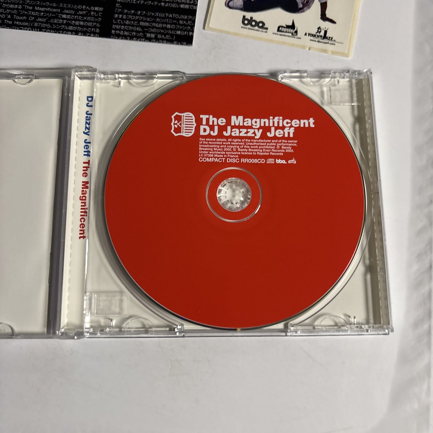 DJ Jazzy Jeff – The Magnificent (CD, 2002) France Sticker RR008CD