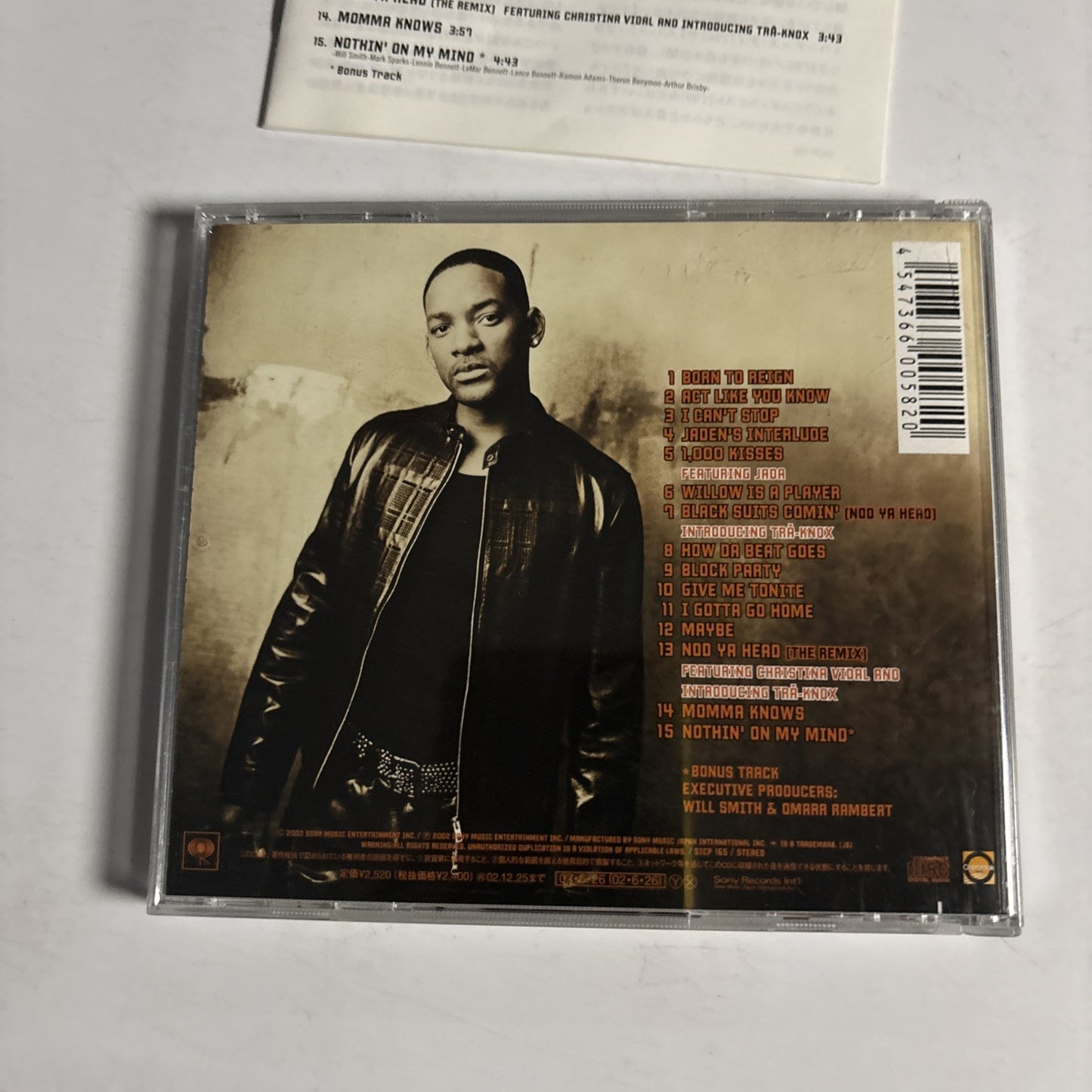 Will Smith – Born To Reign (CD, 2002) Japan Bonus Track SICP 165