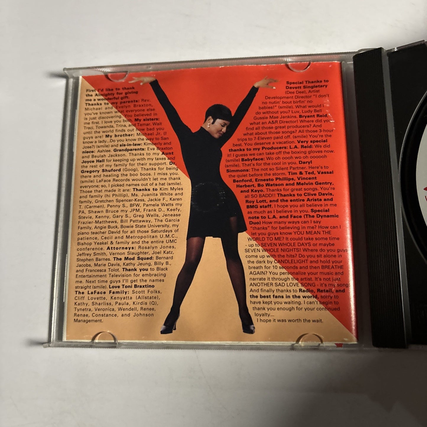 Toni Braxton – Toni Braxton (CD, 1993) US ARCD 6007