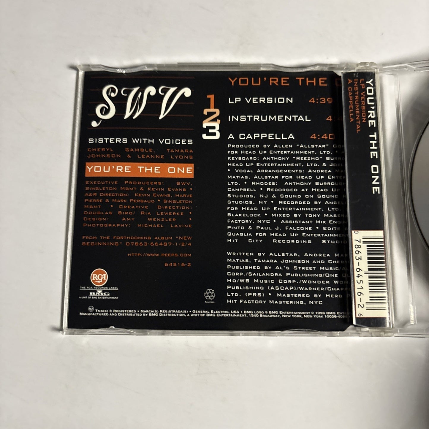 SWV – You're The One (CD, 1996) US 07863 64516-2