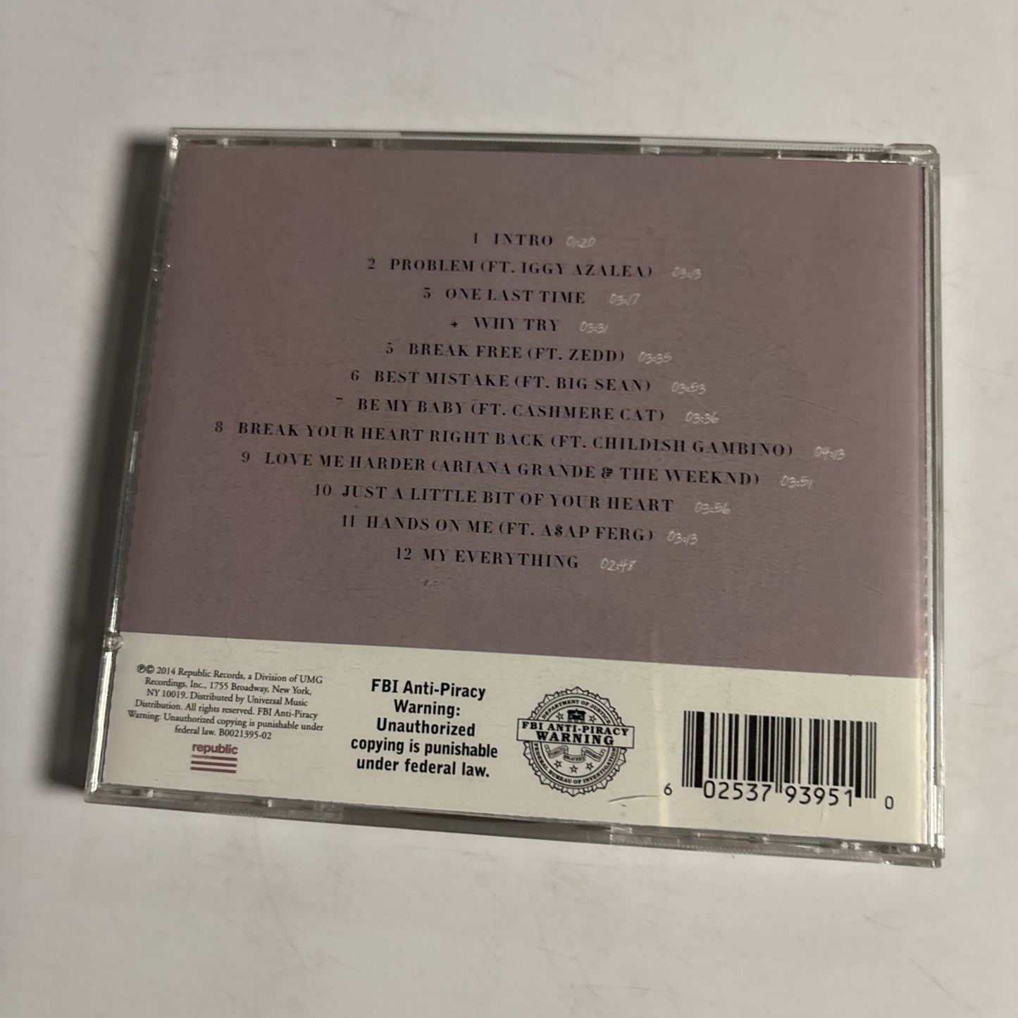 Ariana Grande – My Everything (CD, 2014) US B0021395-02