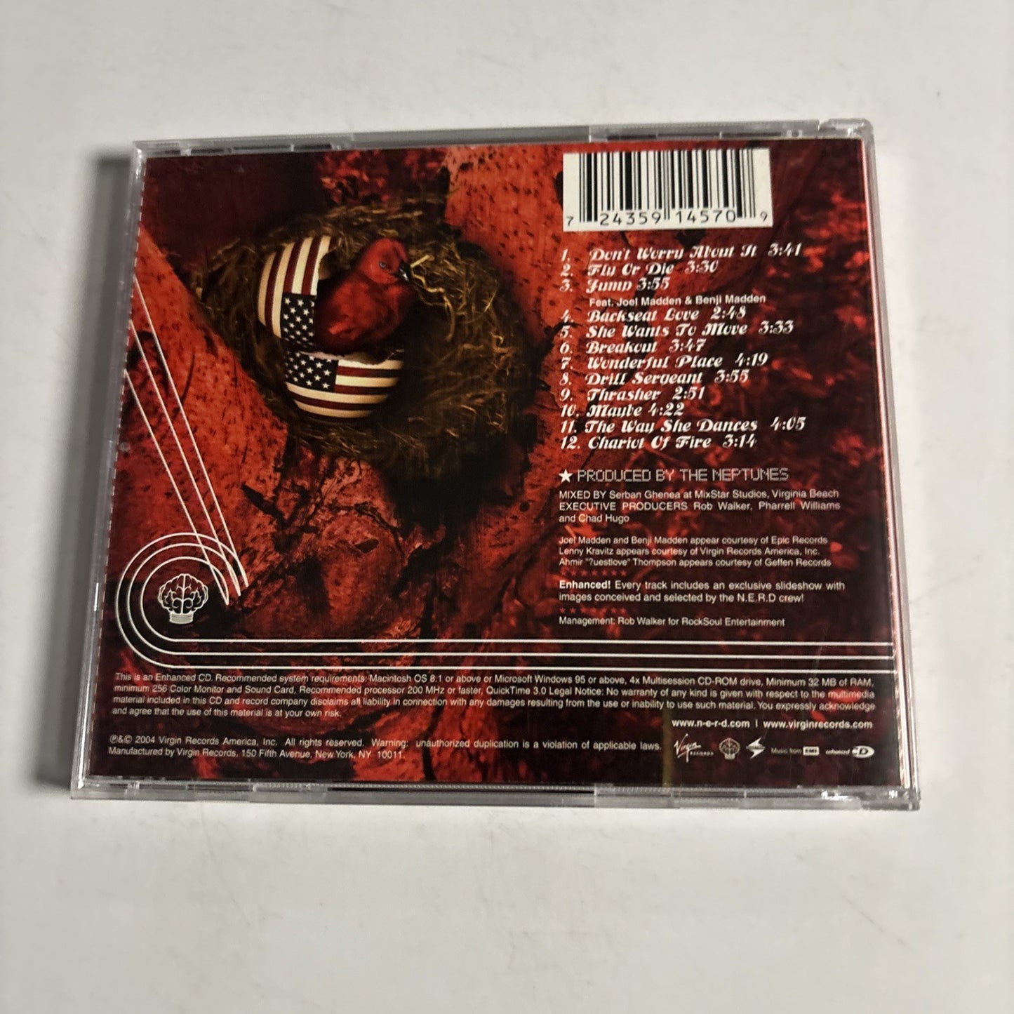 N*E*R*D – Fly Or Die (CD, 2004)  US 7243 5 91457 0 9
