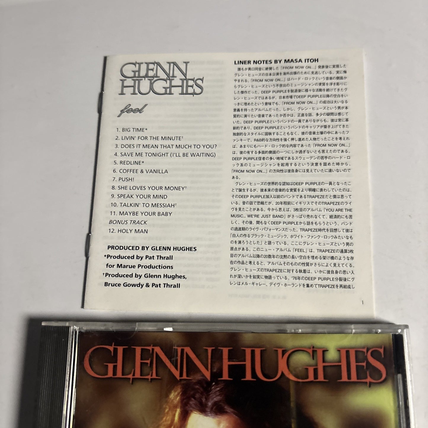 Glenn Hughes, Glenn Hughes – Feel  (CD, 1995) Japan XRCN-1243