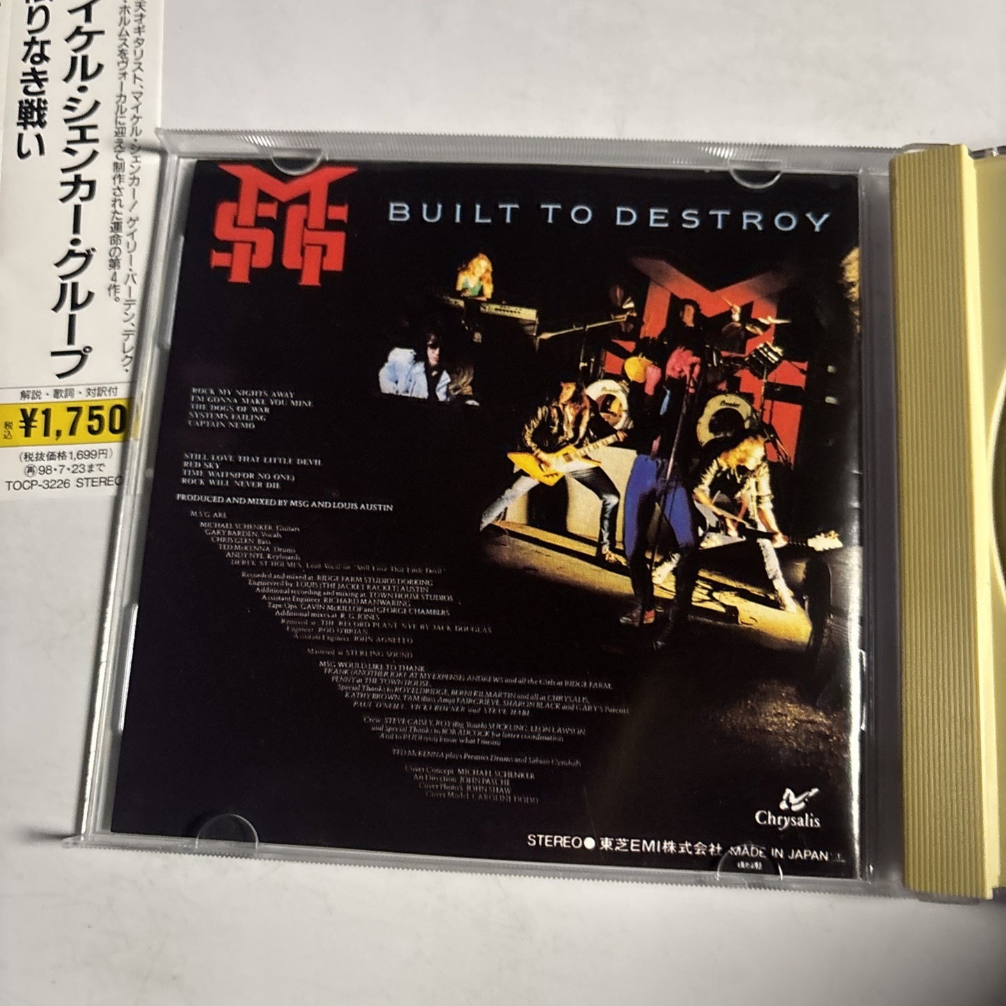 The Michael Schenker Group – Built To Destroy (CD, 1996) Japan obi TOCP-3226