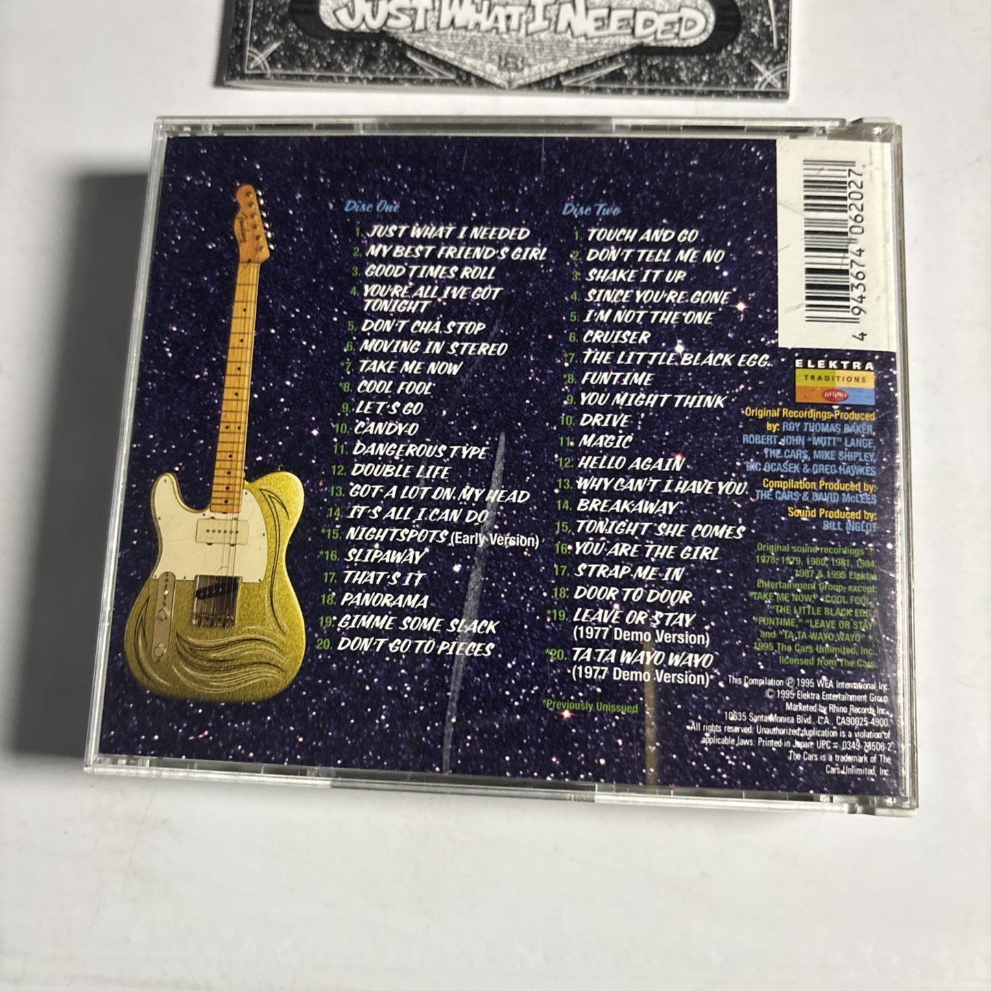 The Cars – The Cars Anthology - Just What I Needed (CD, 1996) Japan WPCR-620~1
