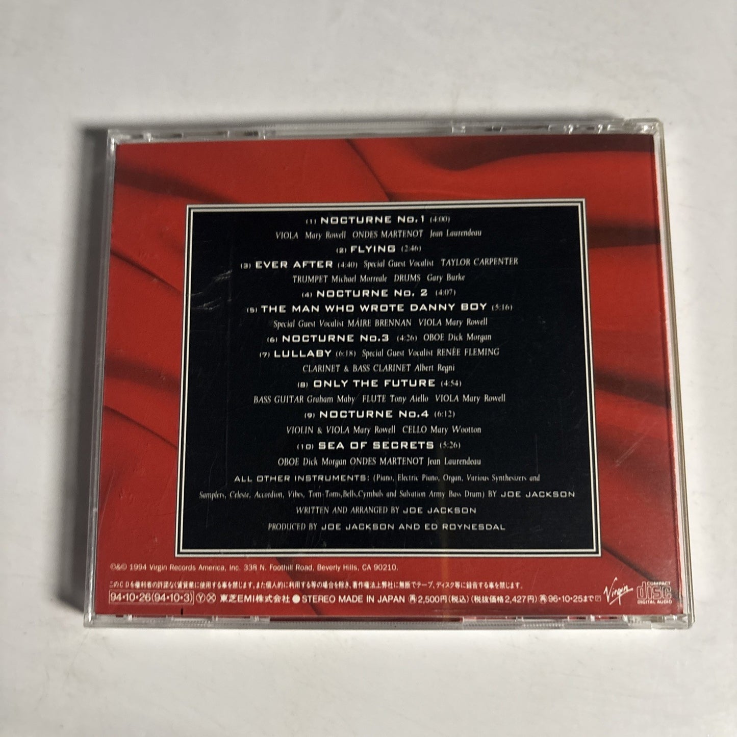 Joe Jackson – Night Music (CD, 1994) Japan VJCP-25139