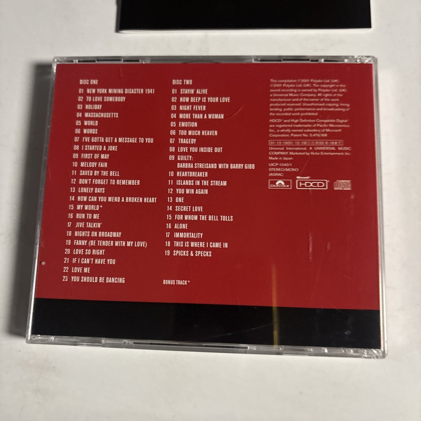 Bee Gees – Their Greatest Hits: The Record (CD HDCD 2001) Japan HDCD UICP-1040/1