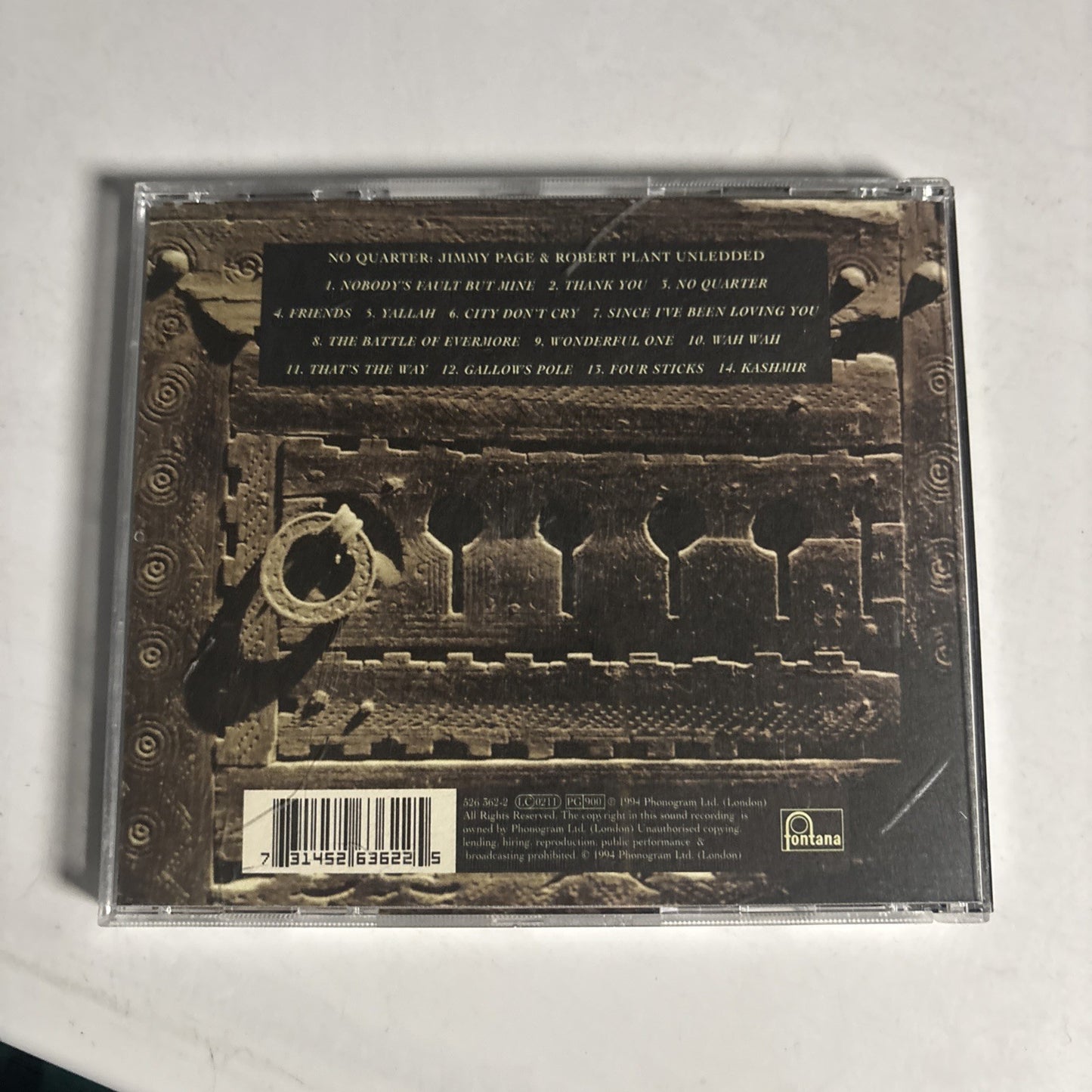 No Quarter: Jimmy Page & Robert Plant Unledded (CD, 1994)
