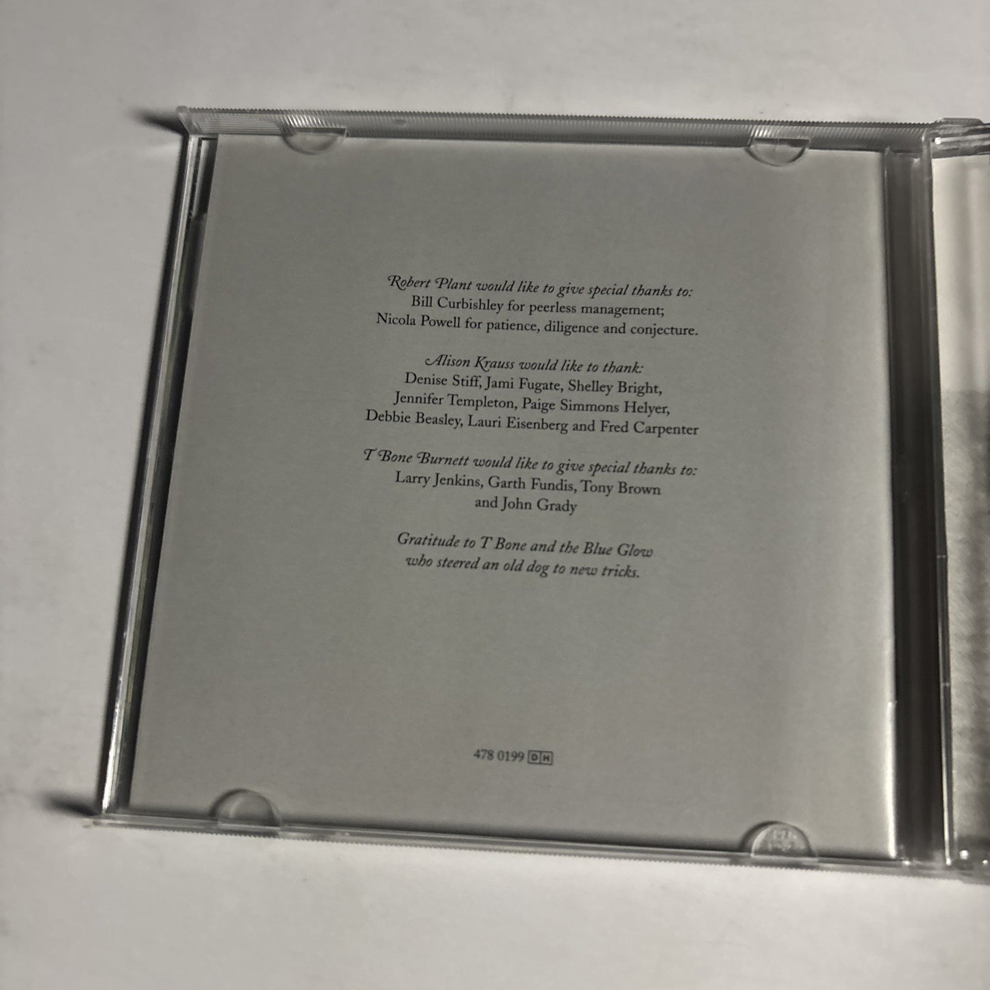 Robert Plant, Alison Krauss – Raising Sand (CD, 2007) Europe 478 0199 DH