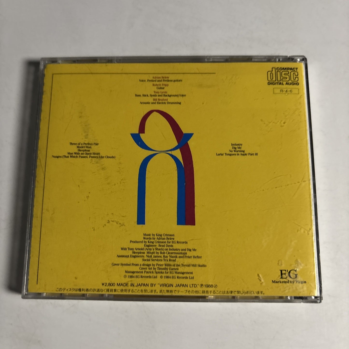 King Crimson – Three Of A Perfect Pair (CD, 1988) Japan VJD-28005