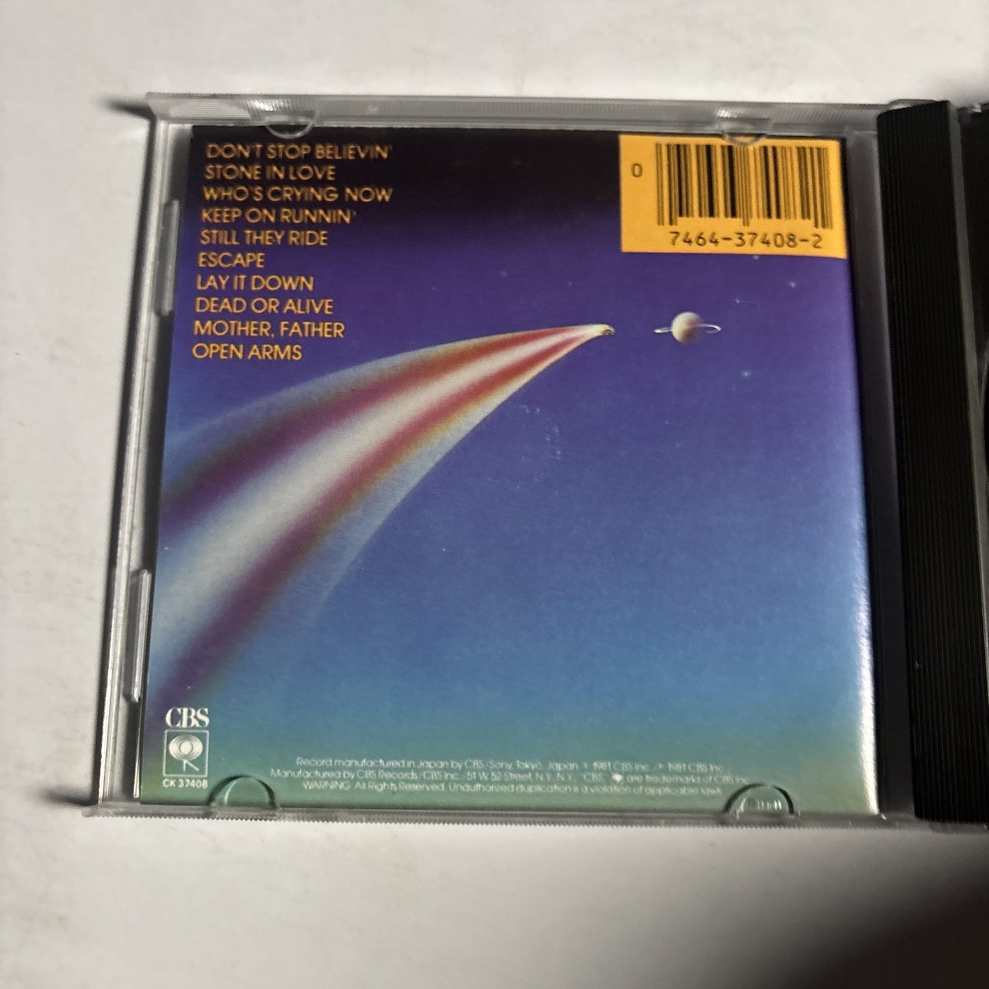 Journey – Escape (CD, 1983) US CK 37408