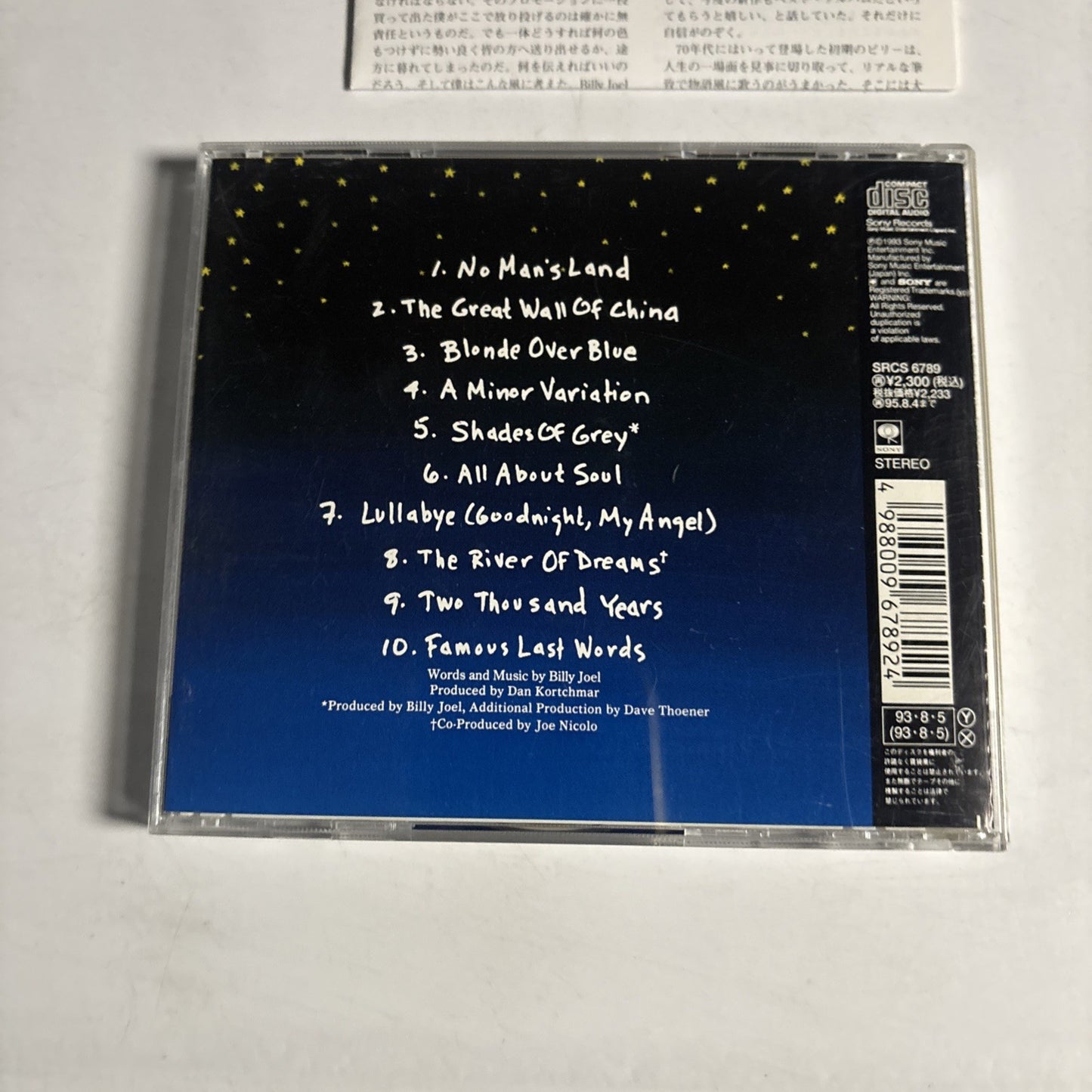 Billy Joel – River Of Dreams (CD, 1993) Japan SRCS 6789