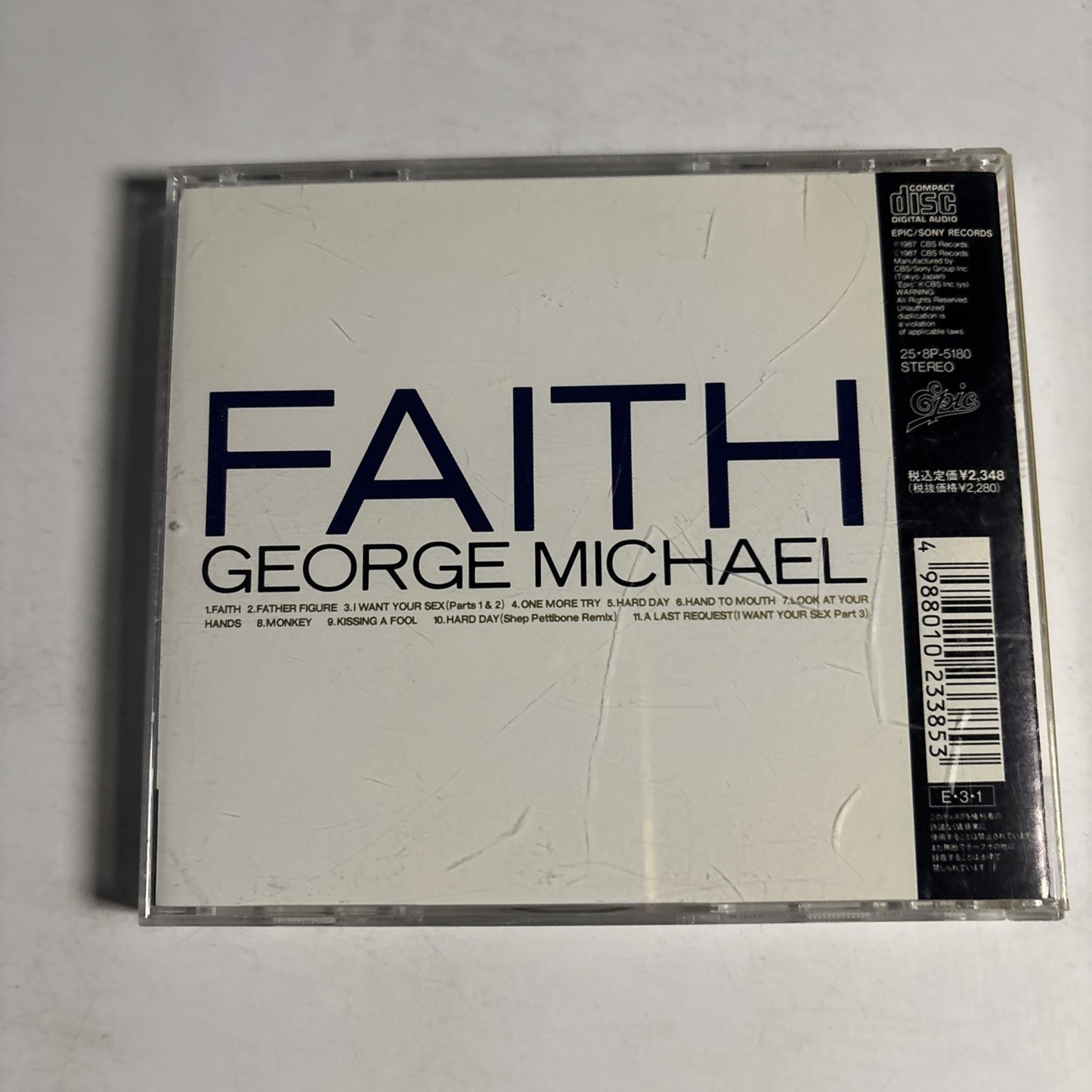 George Michael – Faith (CD, 1989) Japan 25・8P-5180
