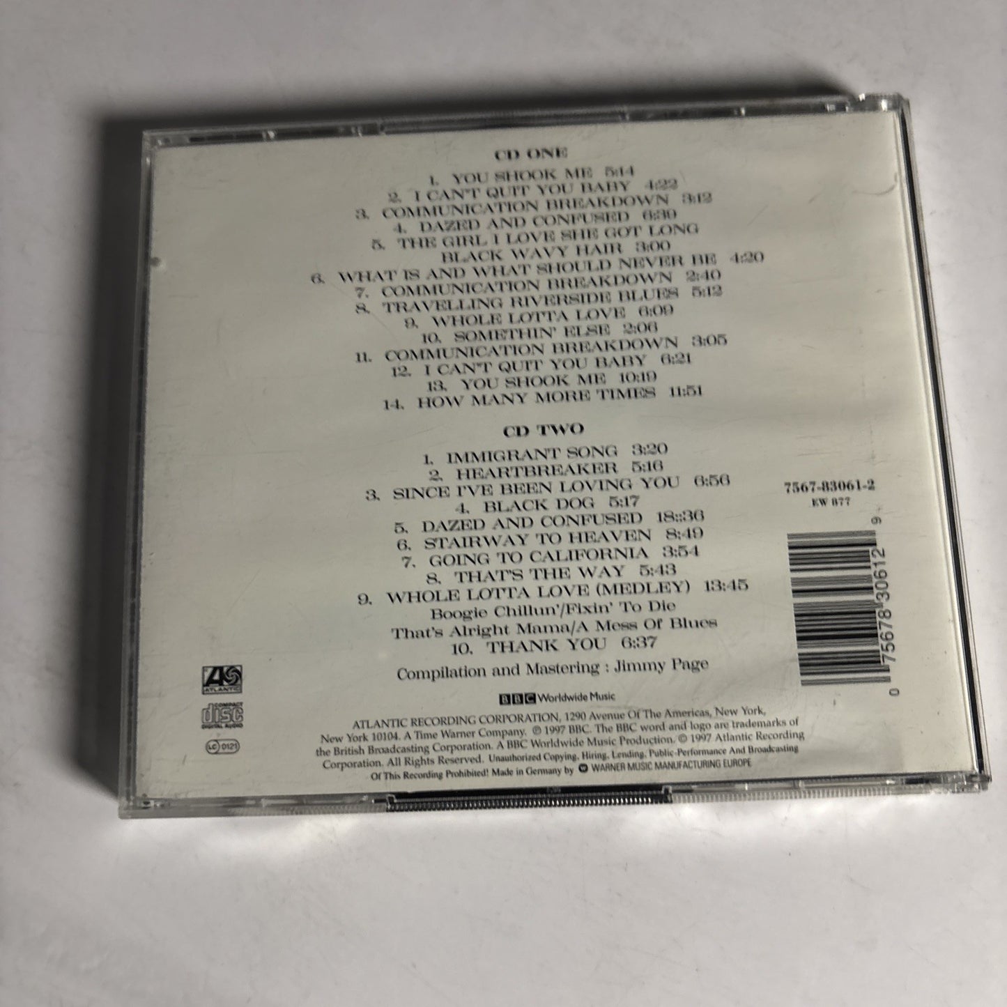 Led Zeppelin – BBC Sessions (CD, 1997) Europe 7567-83061-2