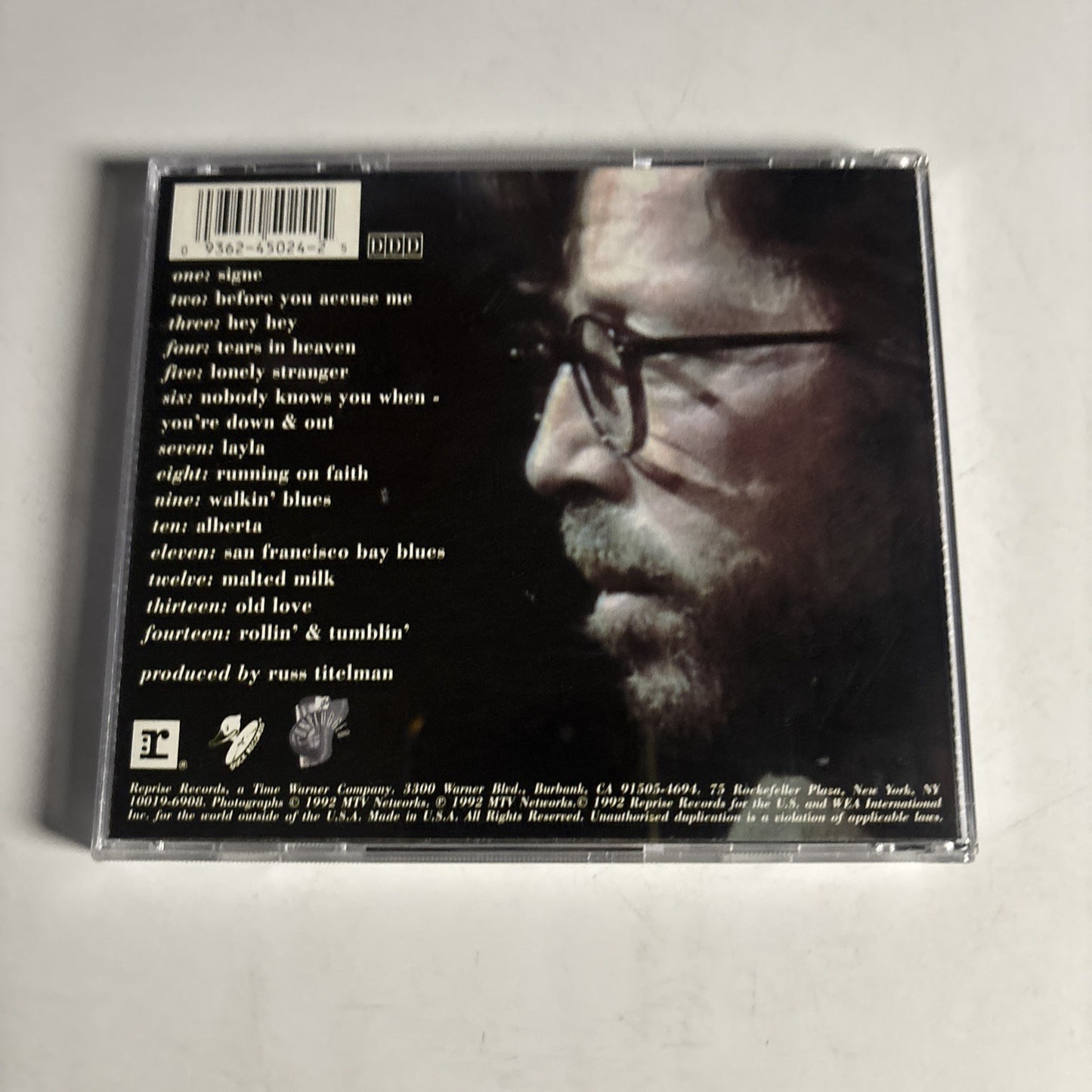 Eric Clapton – Unplugged (CD, 1992) US 9450242