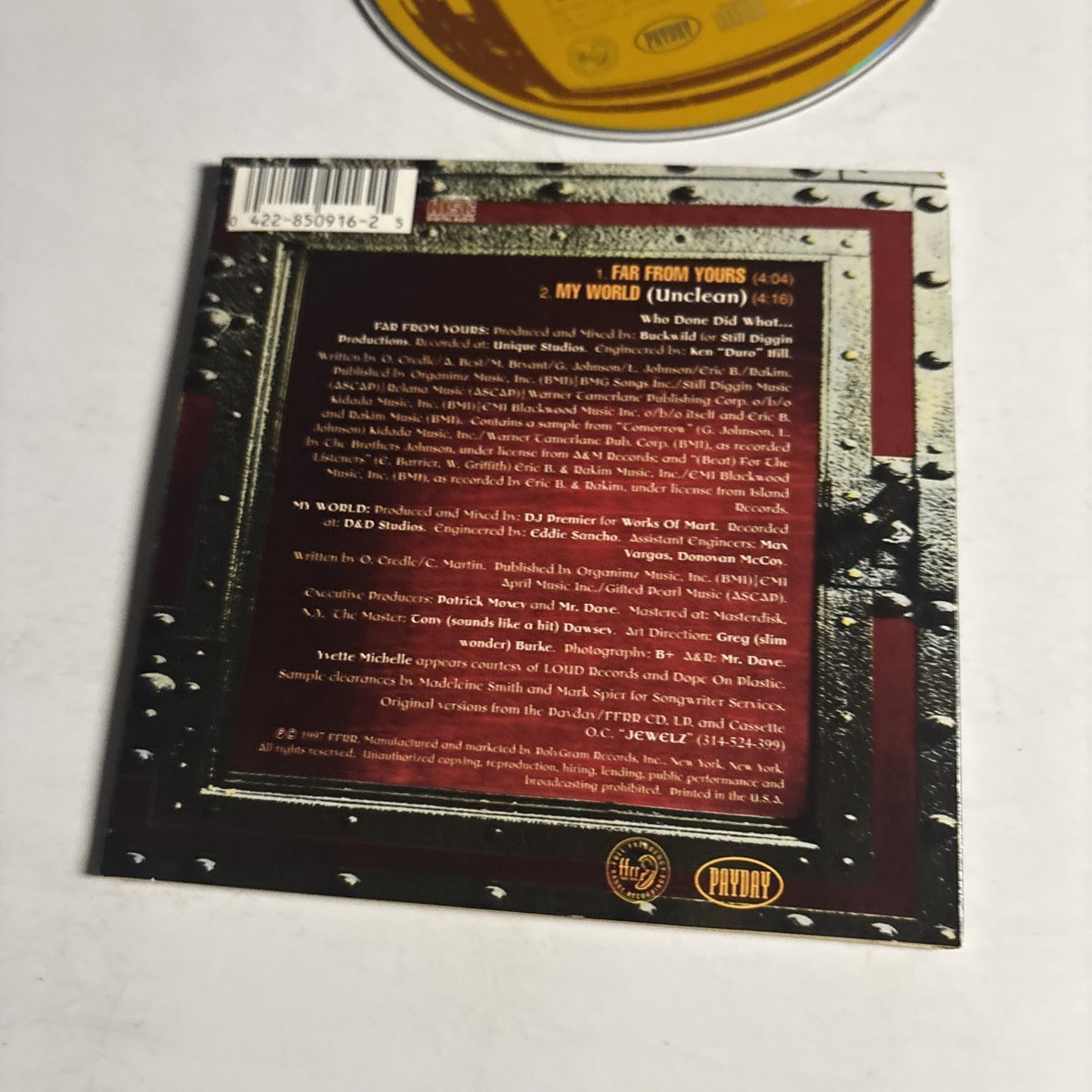 O.C., Yvette Michele – Far From Yours (CD, 1997) US 422-850 916-2