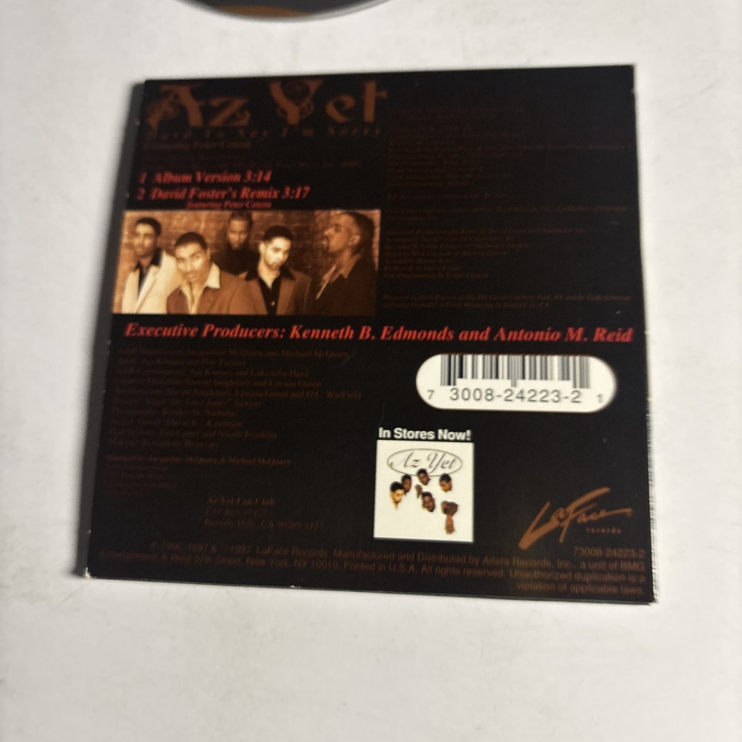 Az Yet – Hard To Say I'm Sorry (CD, 1997) US 73008-24223-2