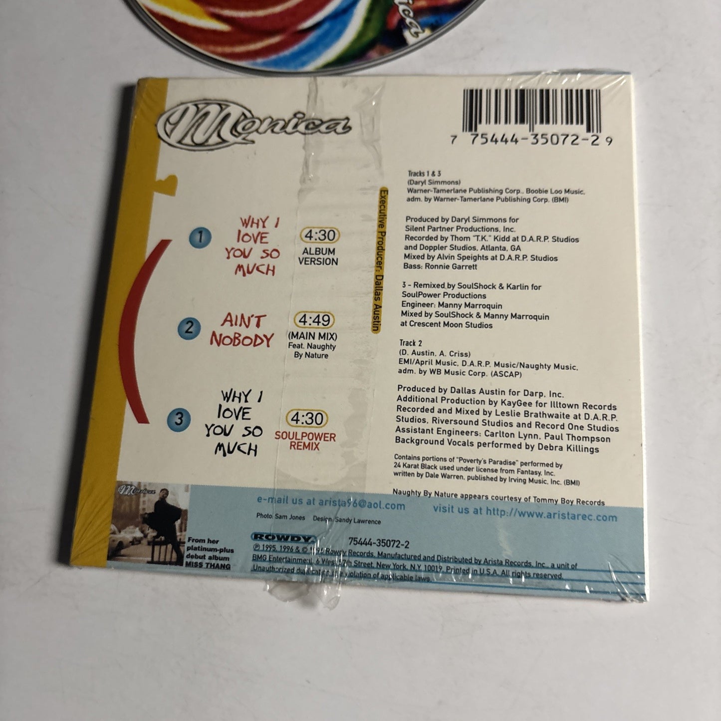 Monica – Why I Love You So Much / Ain't Nobody (CD, 1995) US 75444-35072-2
