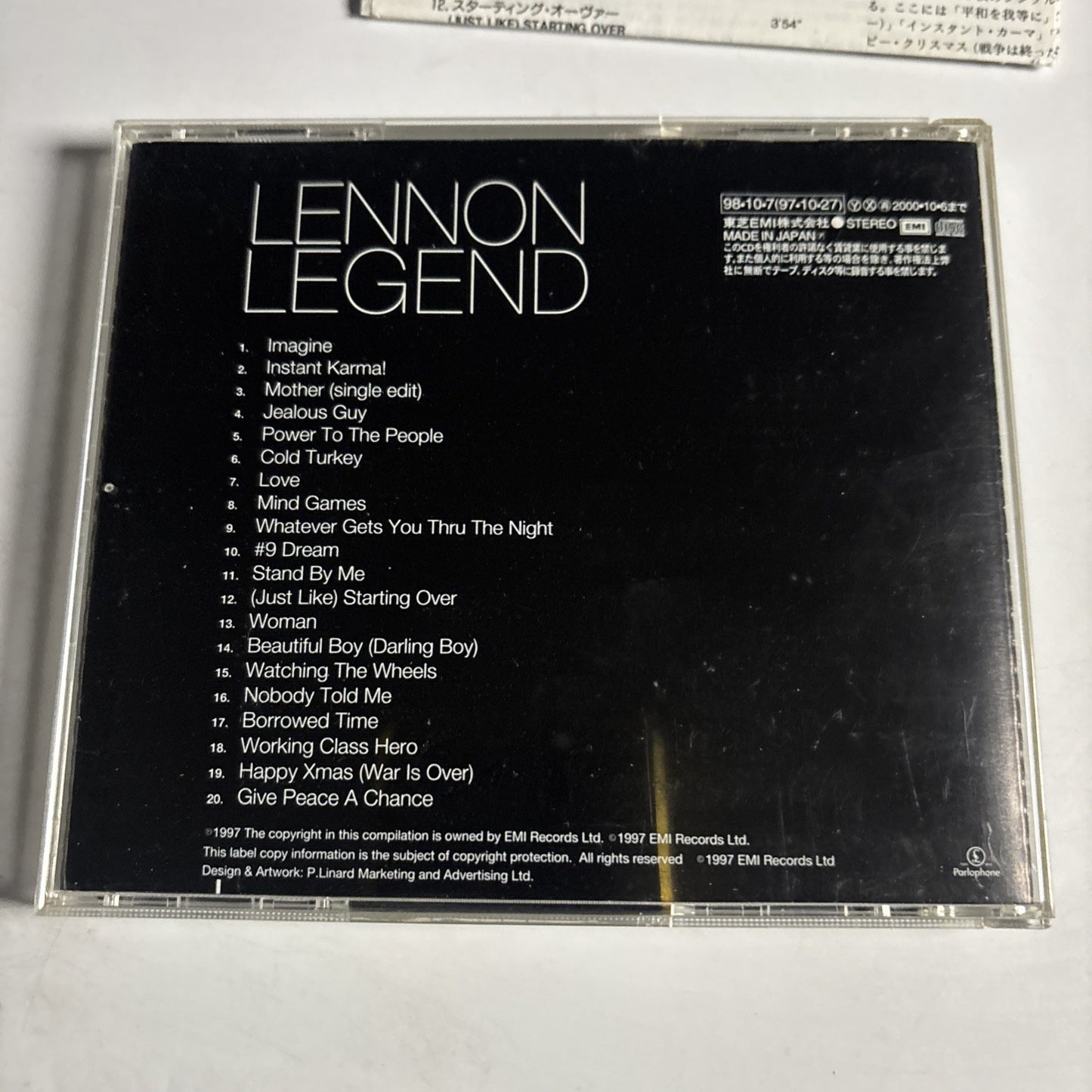Lennon Legend (The Very Best Of John Lennon) (CD, 1998) Japan TOCP-51110