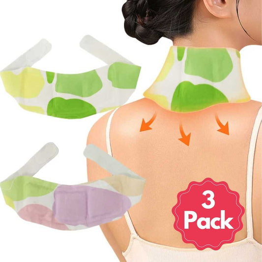 ThermiKind Herbal Neck & Shoulder Heat Wrap – 5hr Warmth, No Sticky Residue