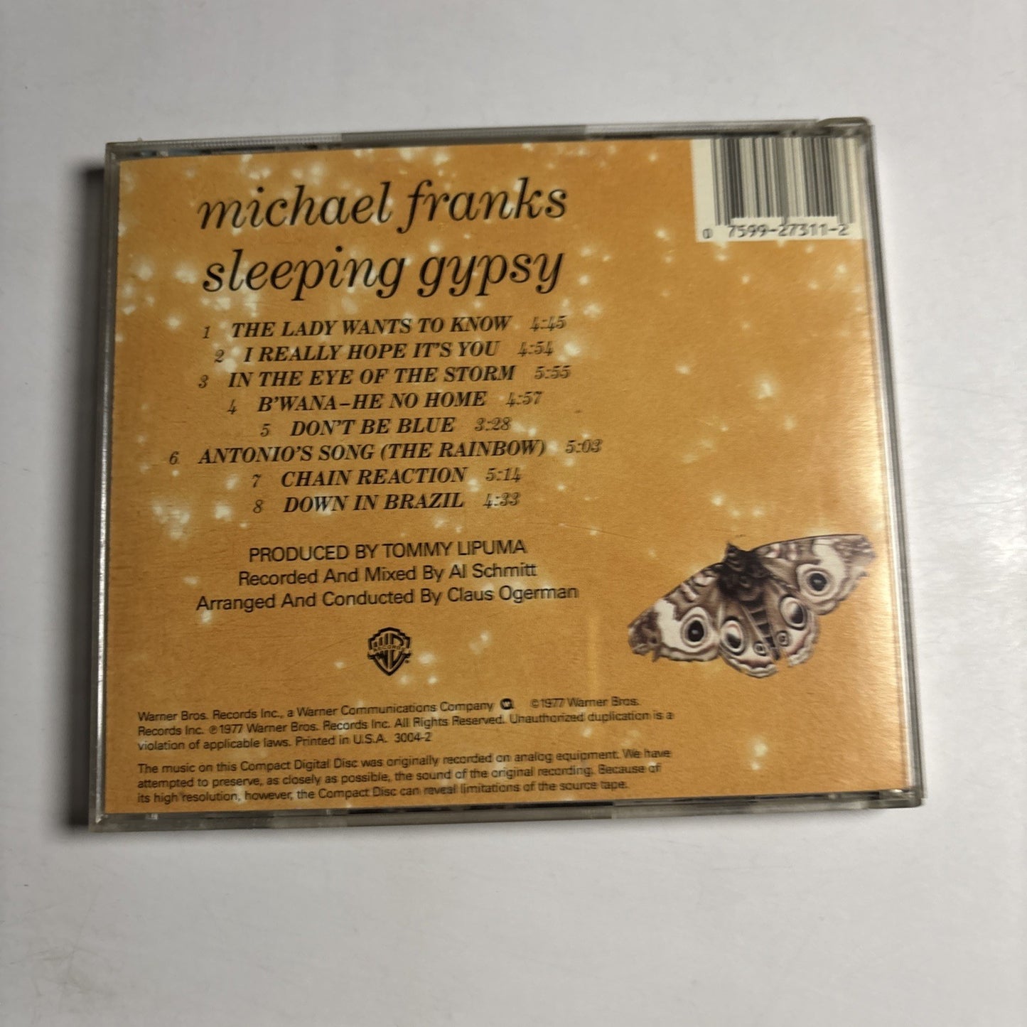 Michael Franks – Sleeping Gypsy (CD, 1990) US 3004-2