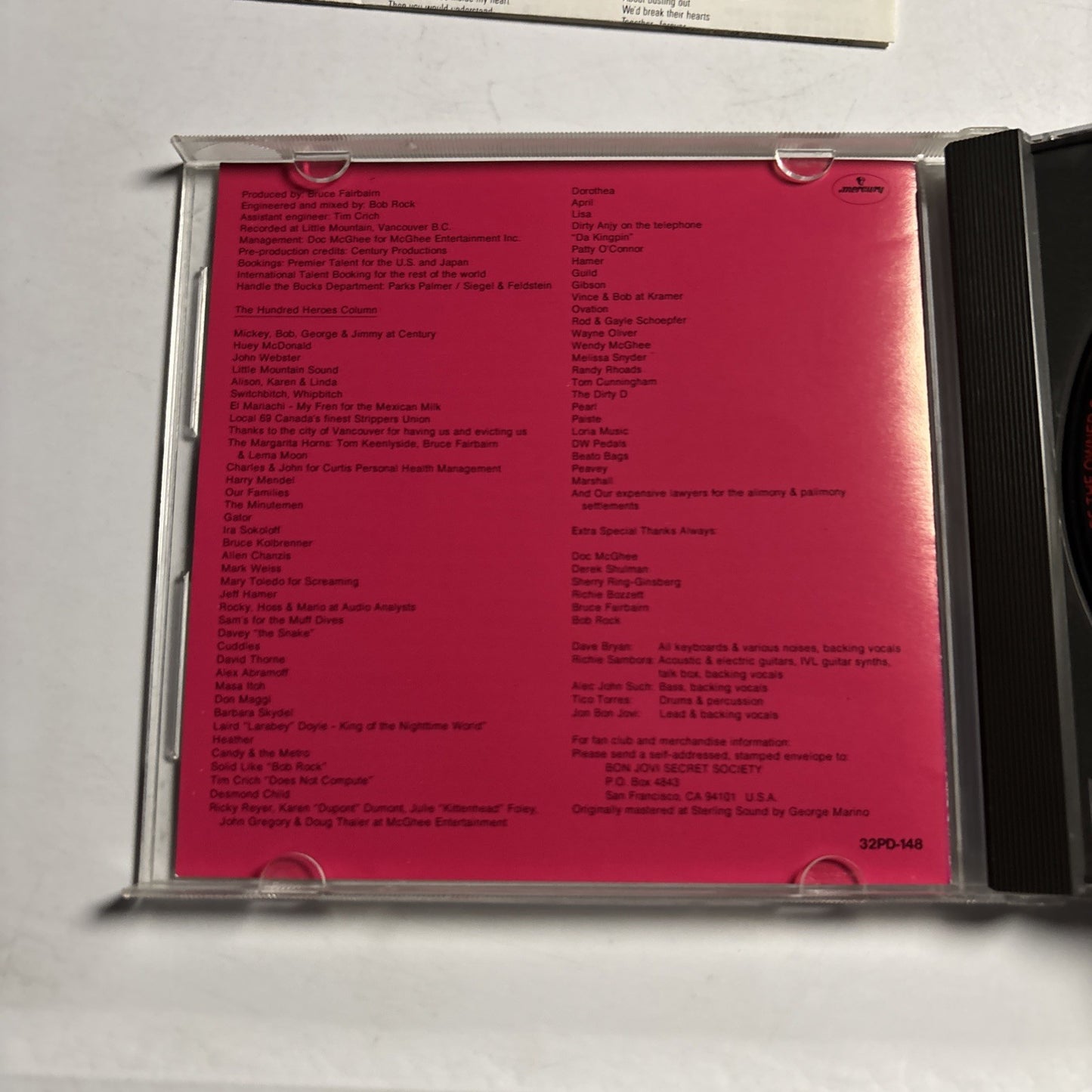 Bon Jovi – Slippery When Wet (CD, 1986)  Japan 32PD-148