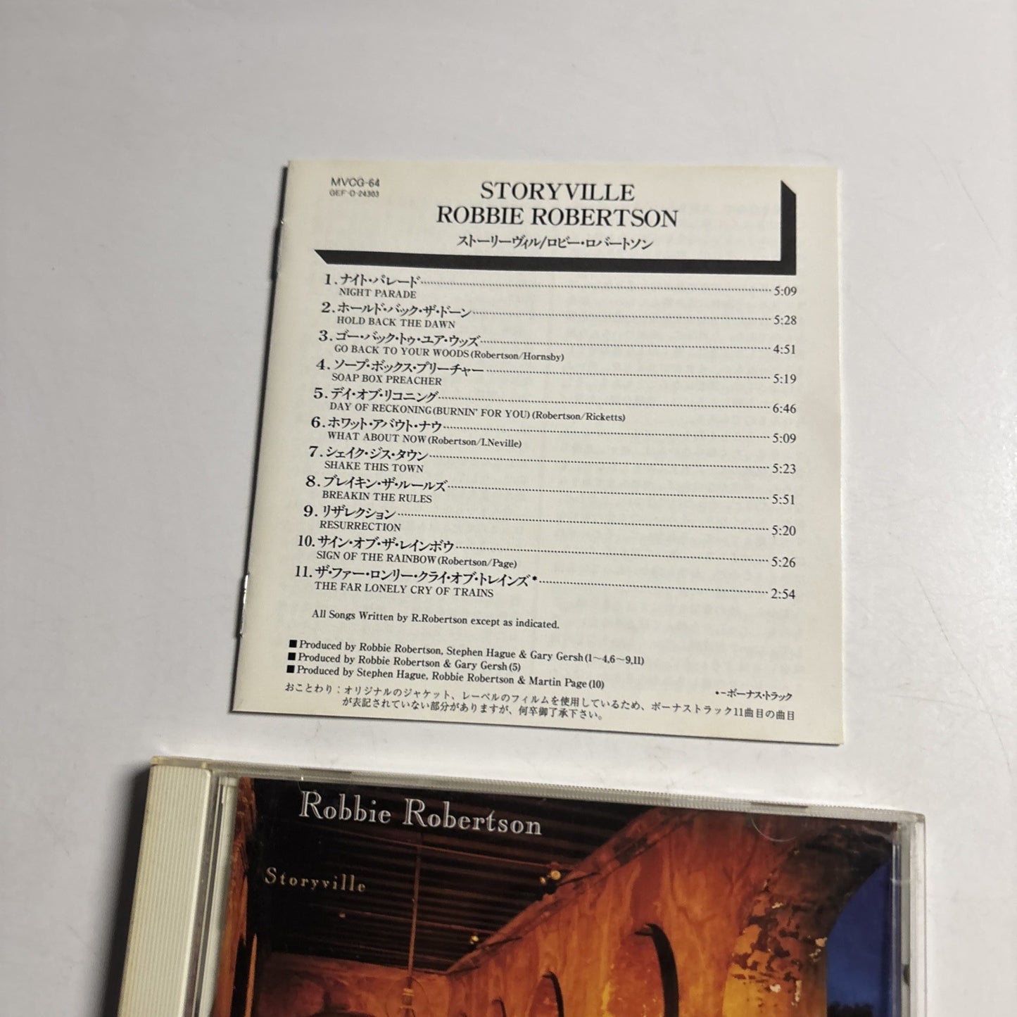 Robbie Robertson – Storyville (CD, 1991) Japan MVCG-64