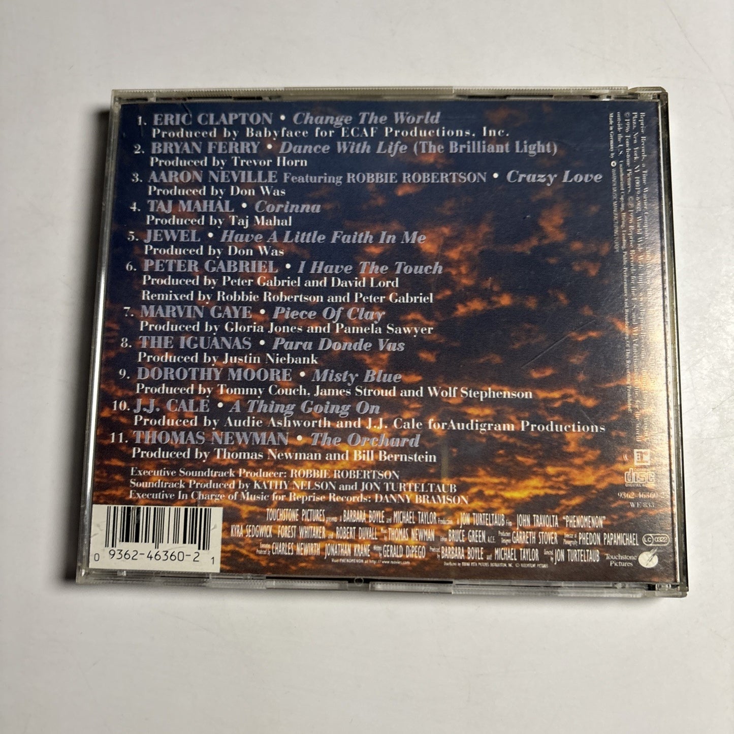 John Travolta – Music From The Motion Picture Phenomenon (CD, 1996) US 9 46360-2