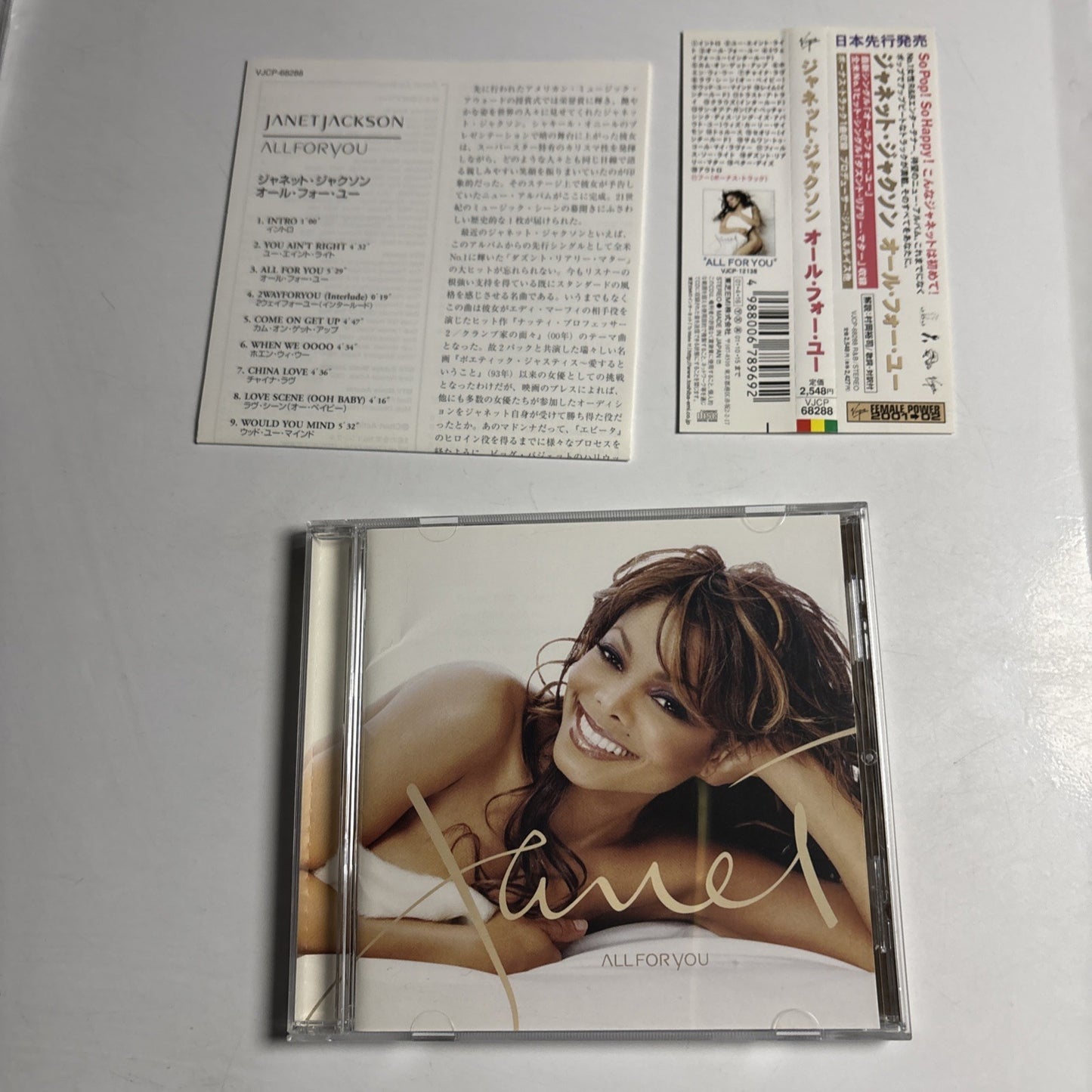Janet Jackson – All For You (CD, 2001) Japan Bonus Track Obi VJCP-68288