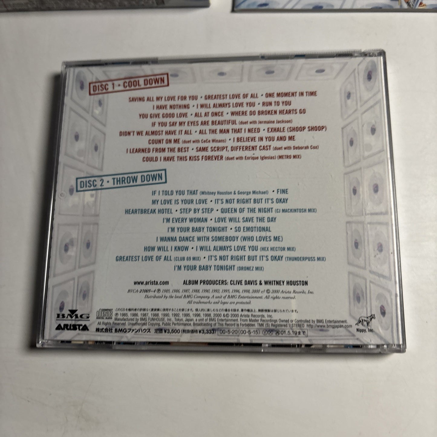 Whitney Houston – The Greatest Hits (CD, 2000) Japan BVCA-27003-4